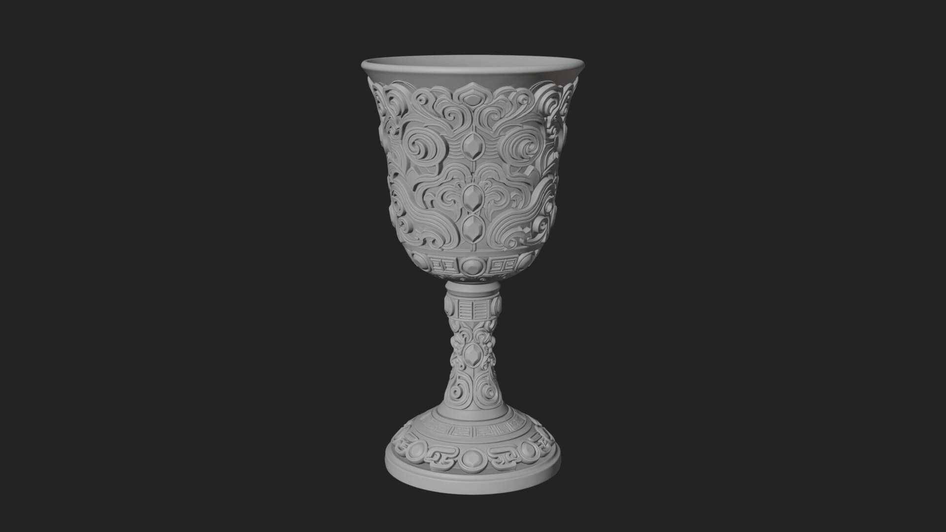 Gem Set Altar Chalice Model Design 7 3D Print Model 3D Model