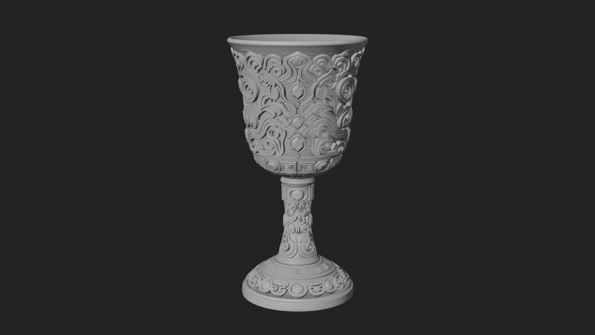 Gem Set Altar Chalice Model Design 7 3D Print Model 3D Model