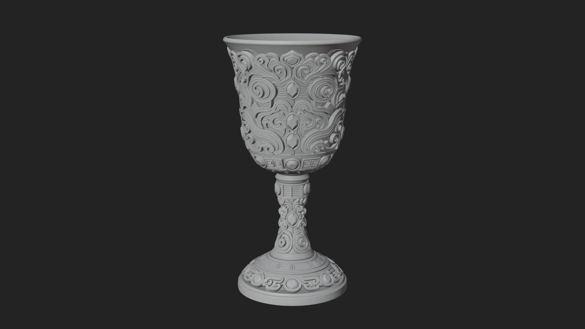 Gem Set Altar Chalice Model Design 7 3D Print Model 3D Model