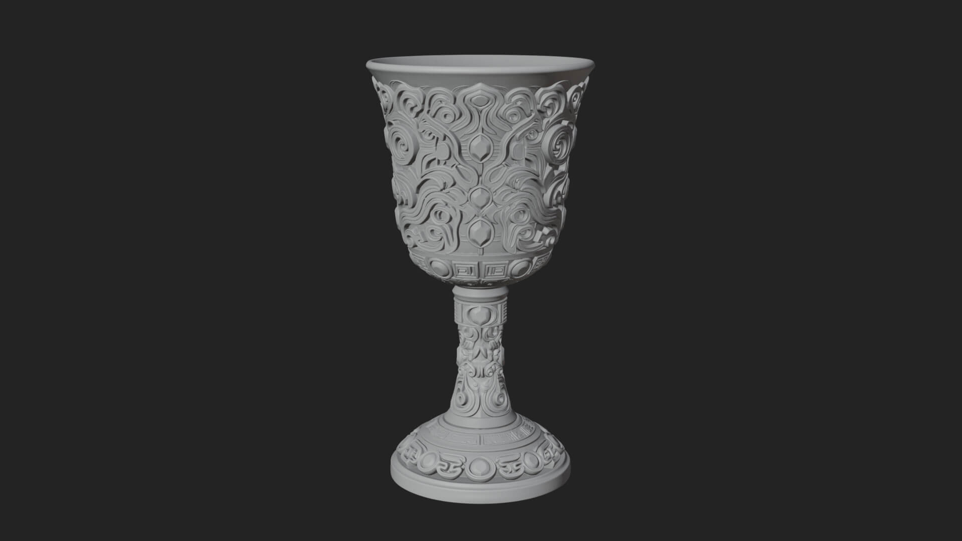 Gem Set Altar Chalice Model Design 7 3D Print Model 3D Model