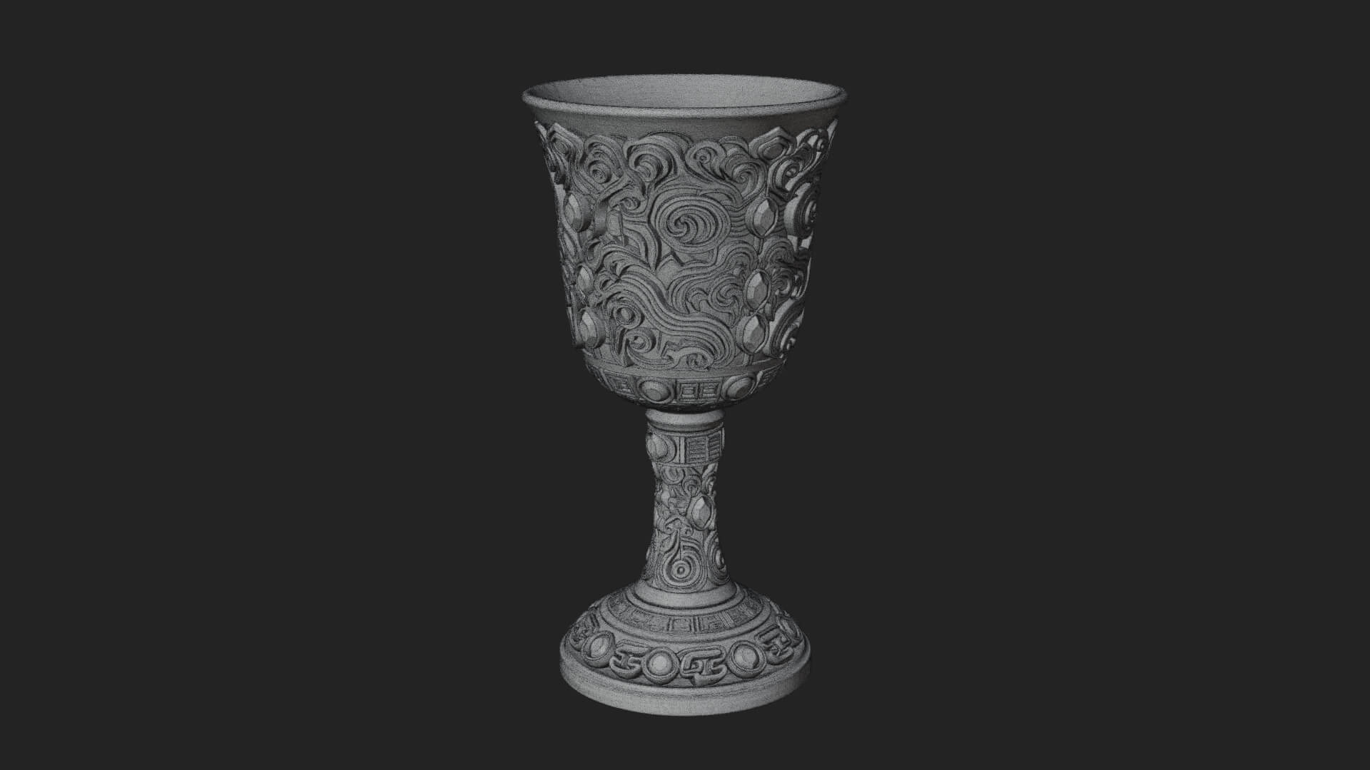 Gem Set Altar Chalice Model Design 7 3D Print Model 3D Model