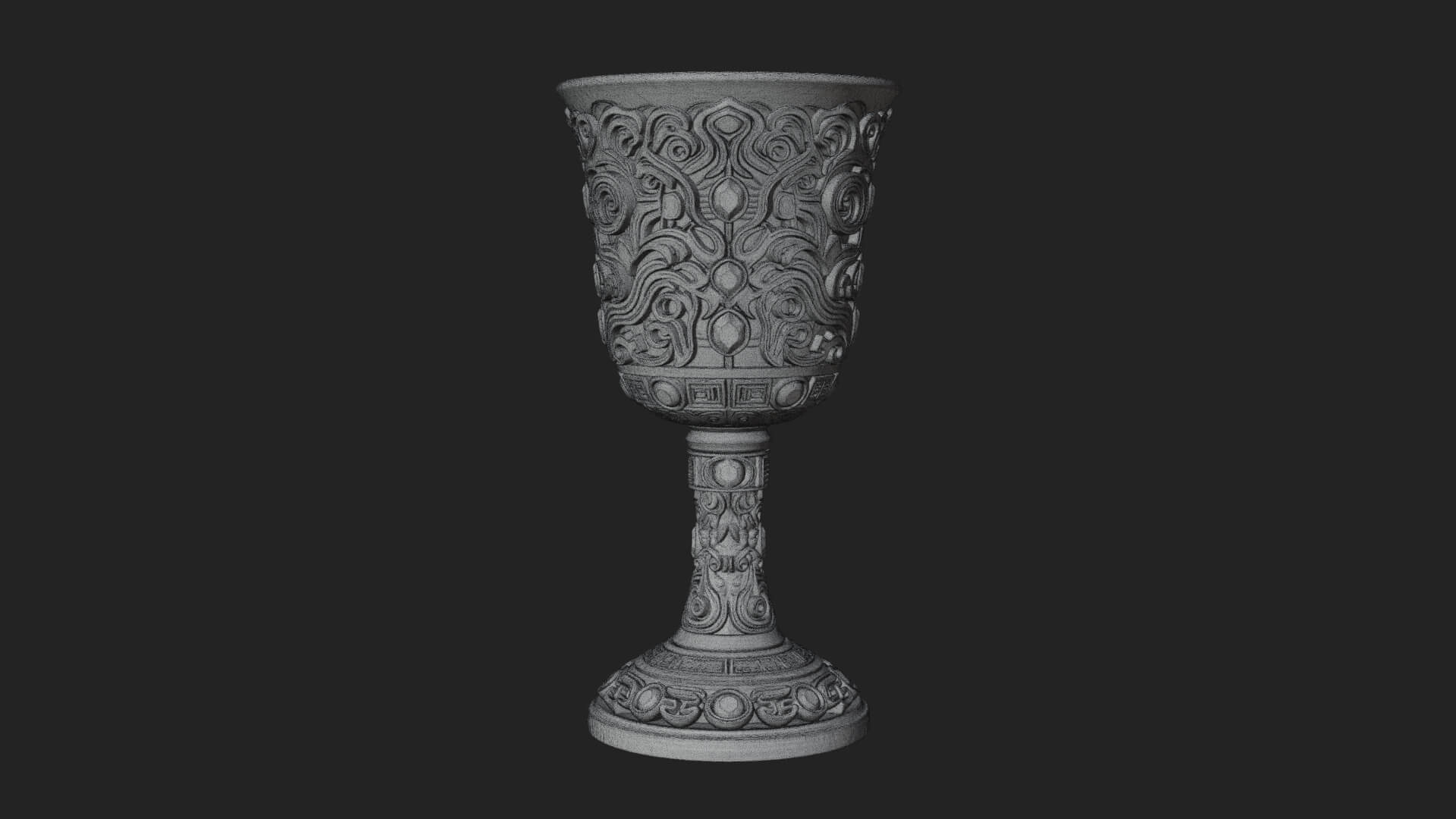 Gem Set Altar Chalice Model Design 7 3D Print Model 3D Model