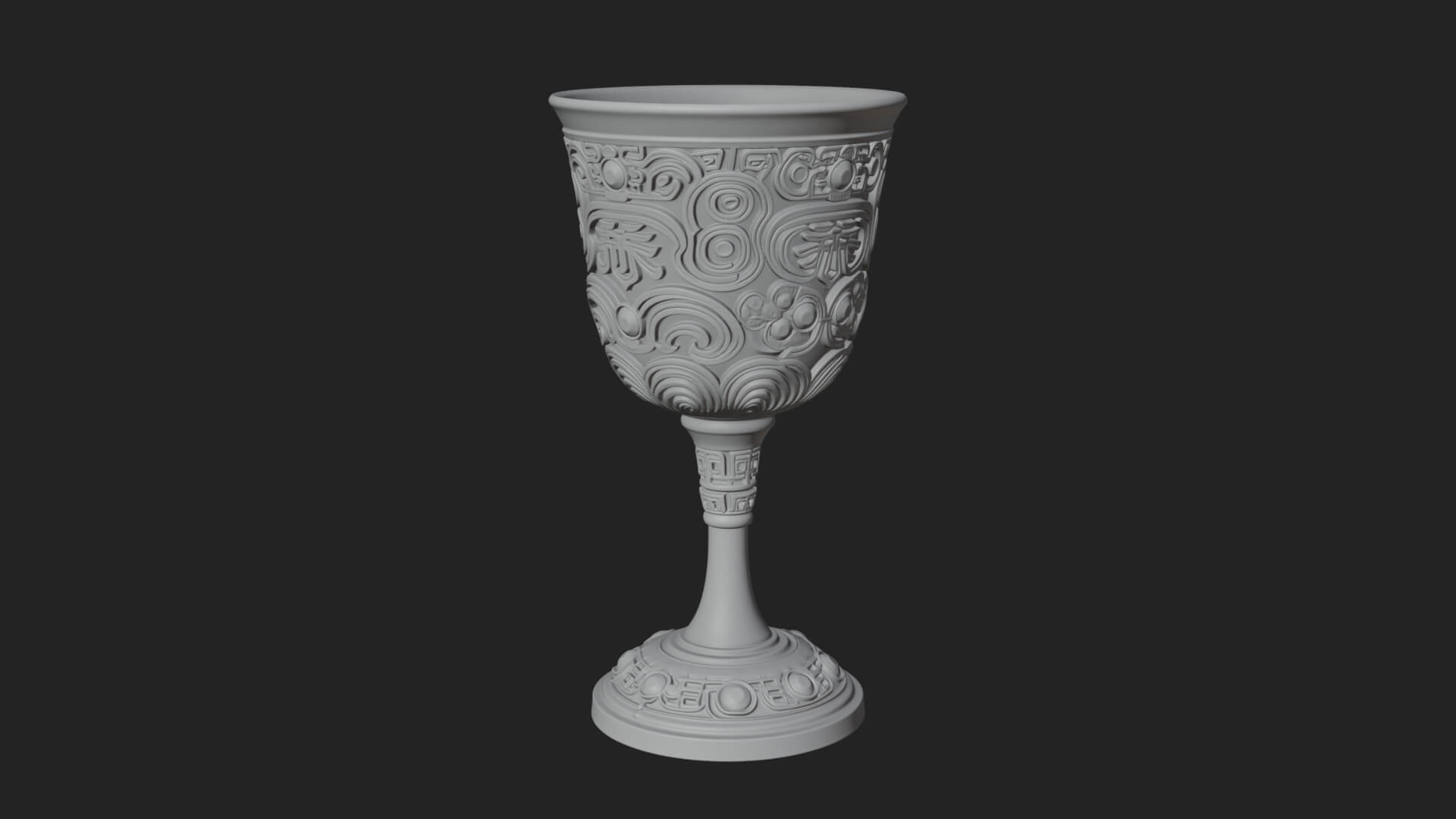 Gem Set Altar Chalice Model Design 8 3D Print Model 3D Model
