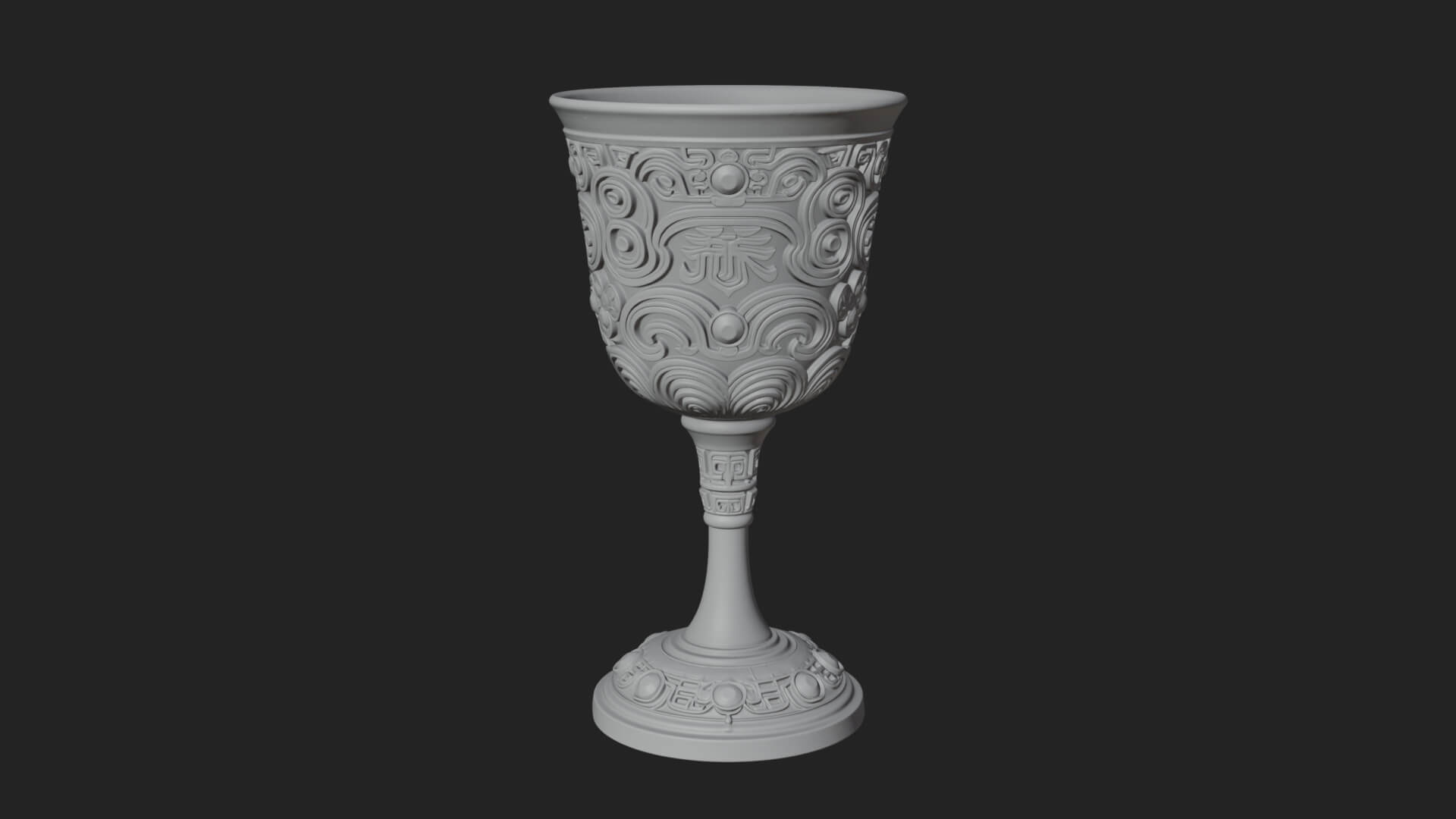 Gem Set Altar Chalice Model Design 8 3D Print Model 3D Model