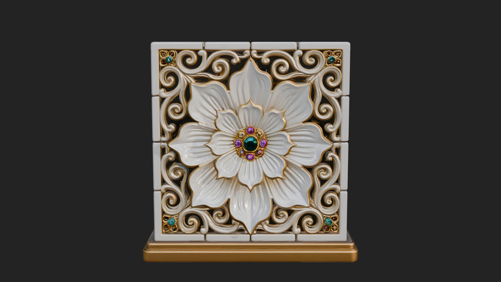 Gem Set Altar Tabernacle Model Design 2 3D Print Model 3D Model