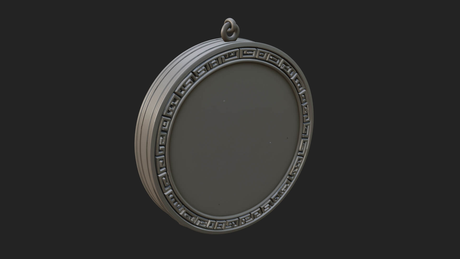 Gemini Zodiac Relief Medallion Pendant Design 5 3D Print Mod 3D Model