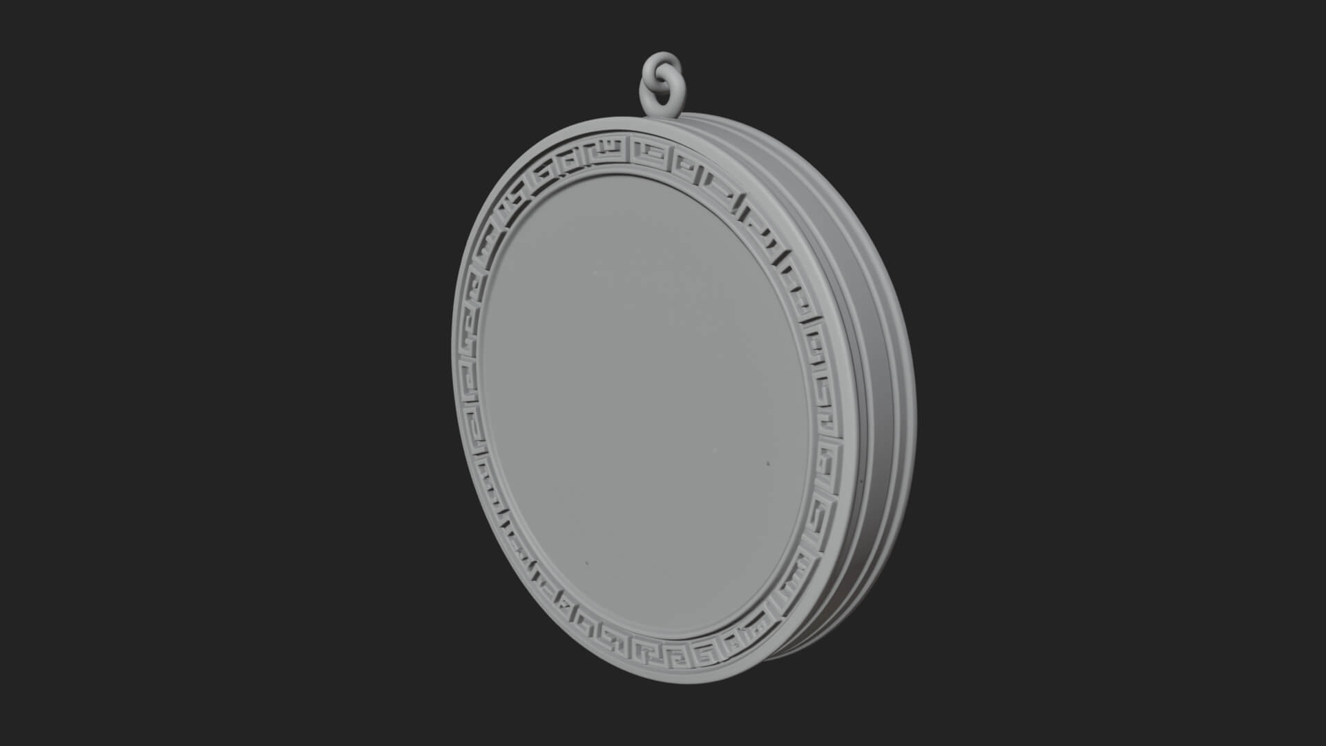 Gemini Zodiac Relief Medallion Pendant Design 5 3D Print Mod 3D Model