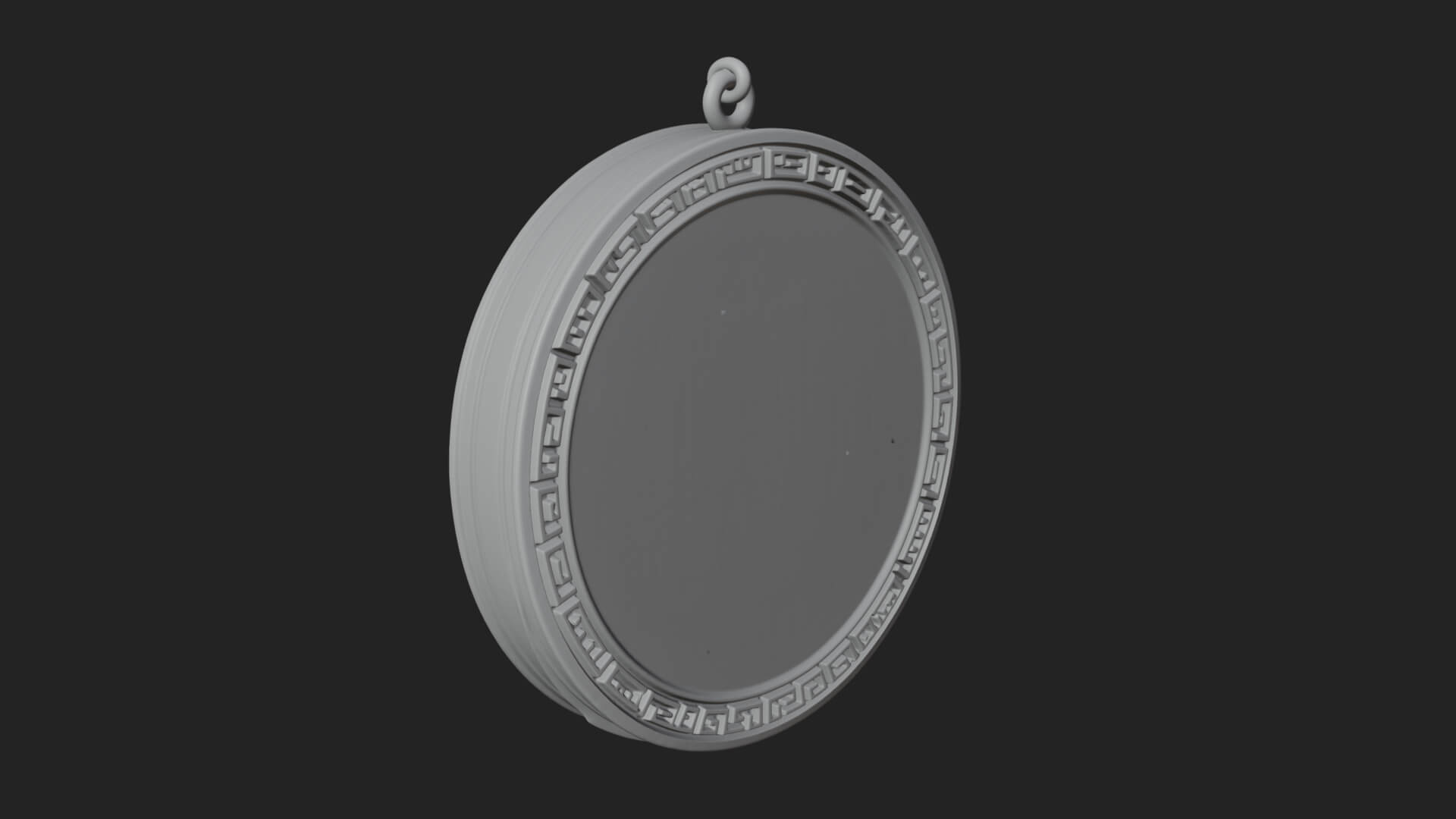 Gemini Zodiac Relief Medallion Pendant Design 5 3D Print Mod 3D Model