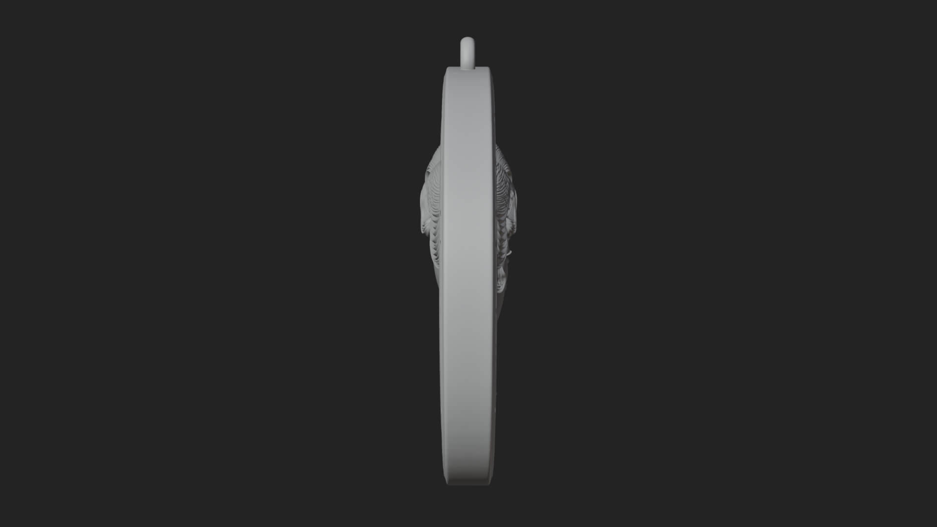 Gemini Zodiac Relief Medallion Pendant Design 6 3D Print Mod 3D Model