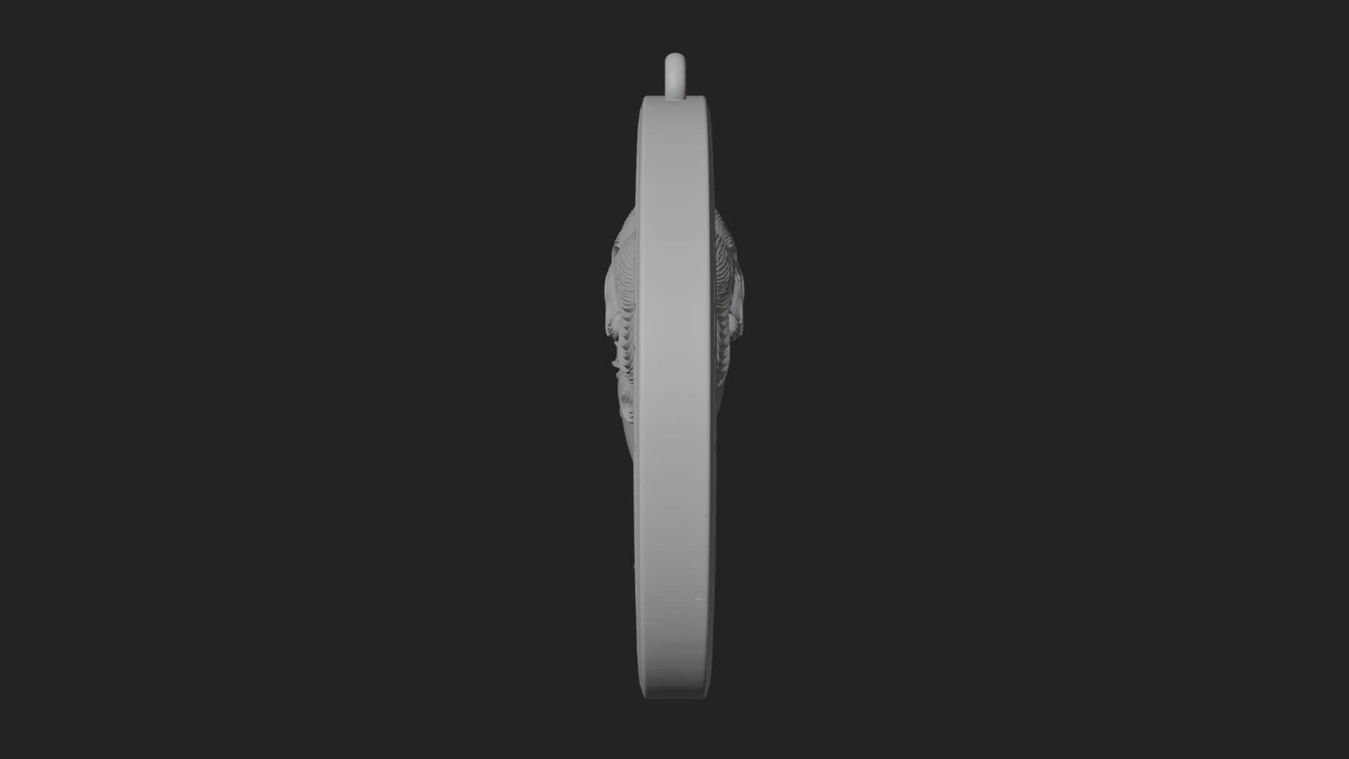 Gemini Zodiac Relief Medallion Pendant Design 6 3D Print Mod 3D Model