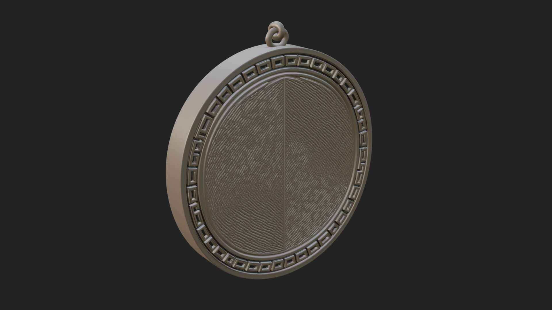 Gemini Zodiac Relief Medallion Pendant Design 7 3D Print Mod 3D Model