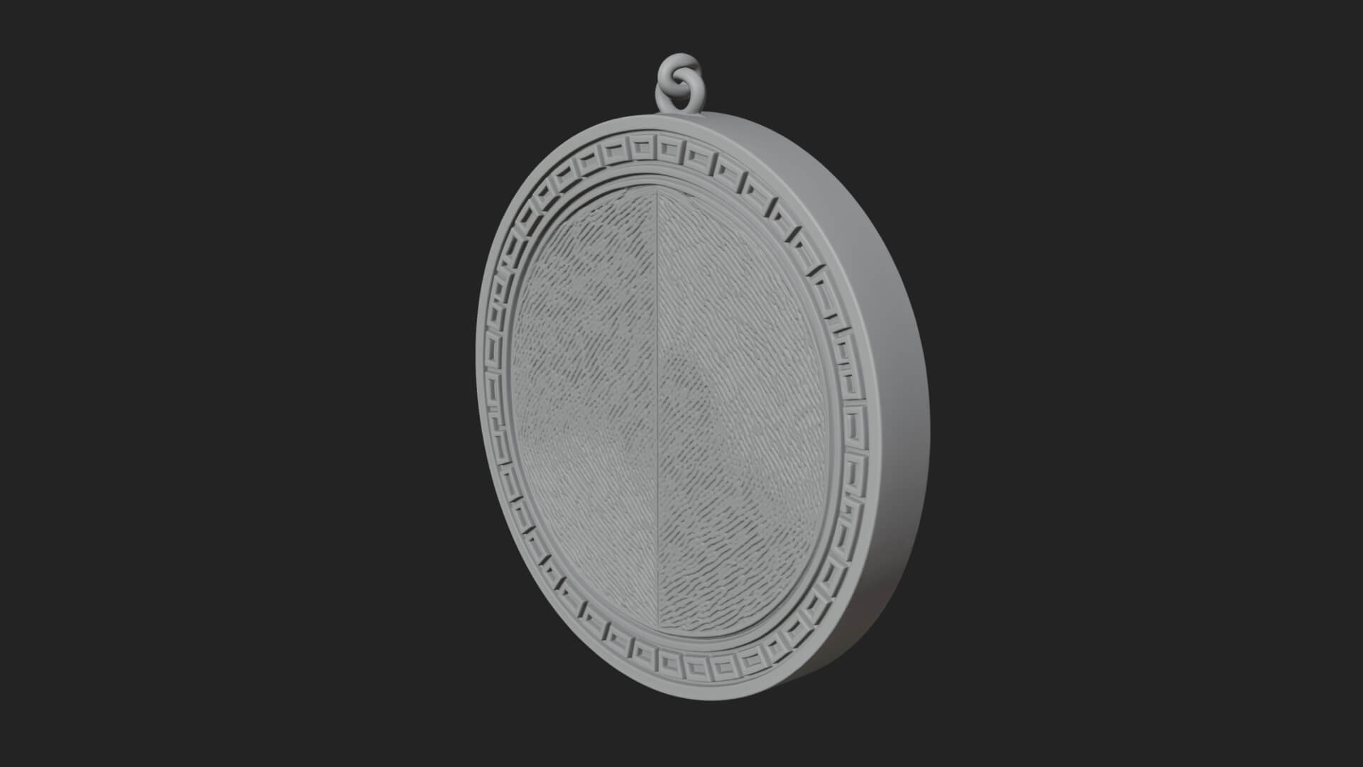 Gemini Zodiac Relief Medallion Pendant Design 7 3D Print Mod 3D Model