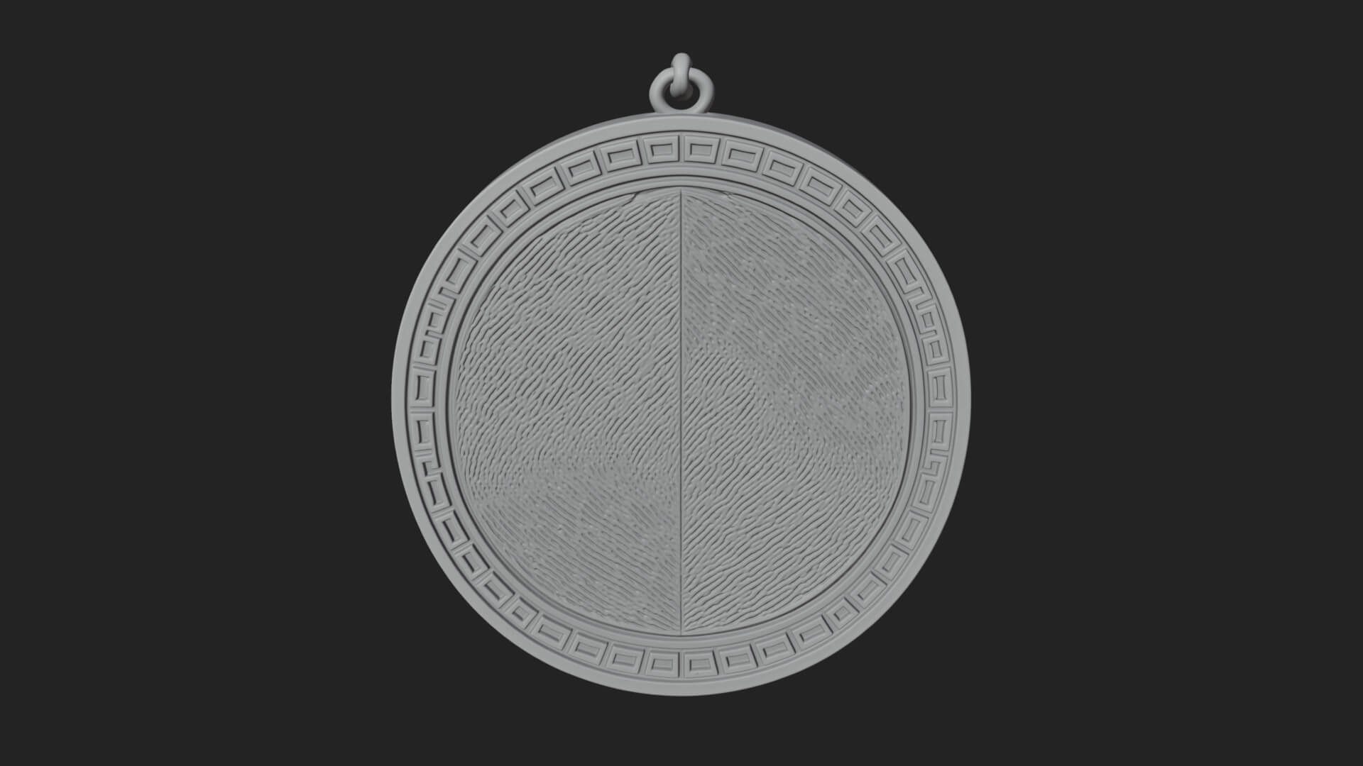 Gemini Zodiac Relief Medallion Pendant Design 7 3D Print Mod 3D Model