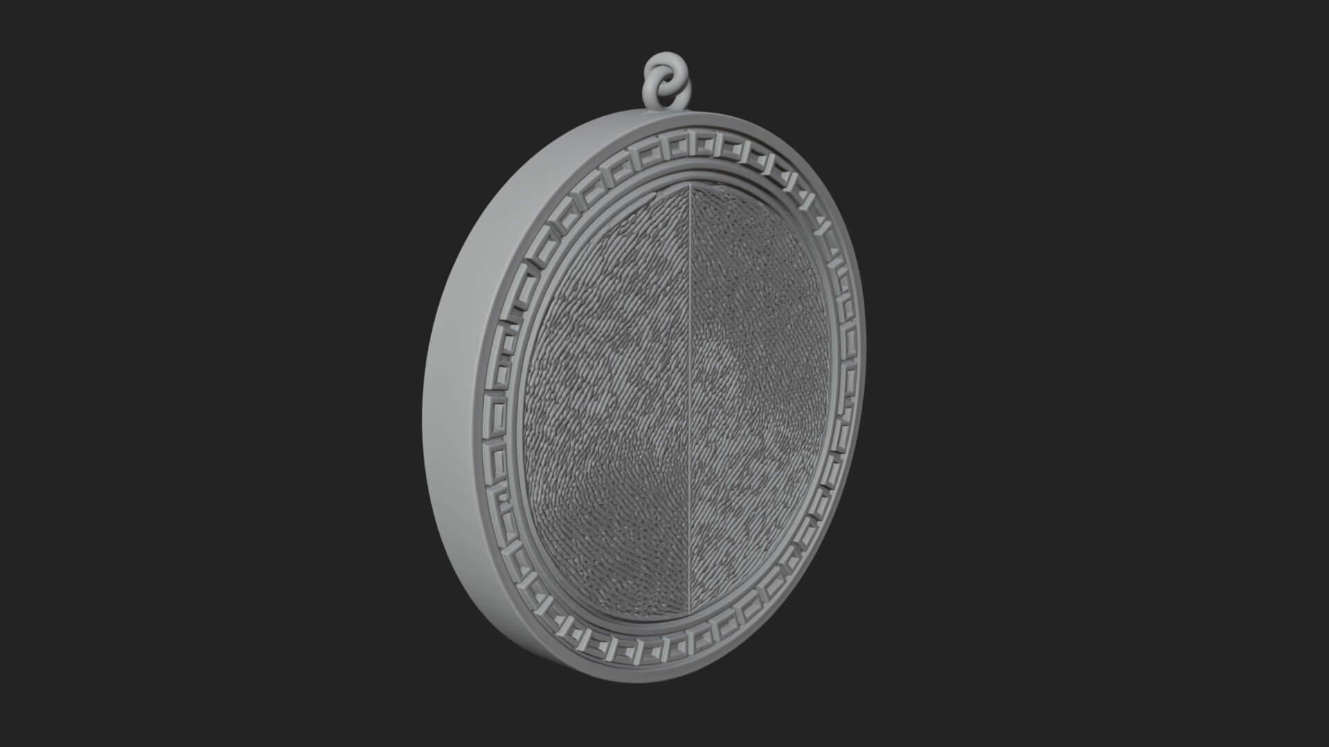 Gemini Zodiac Relief Medallion Pendant Design 7 3D Print Mod 3D Model