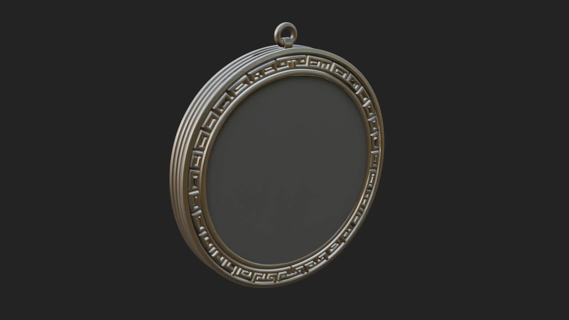 Gemini Zodiac Relief Medallion Pendant Design 8 3D Print Mod 3D Model