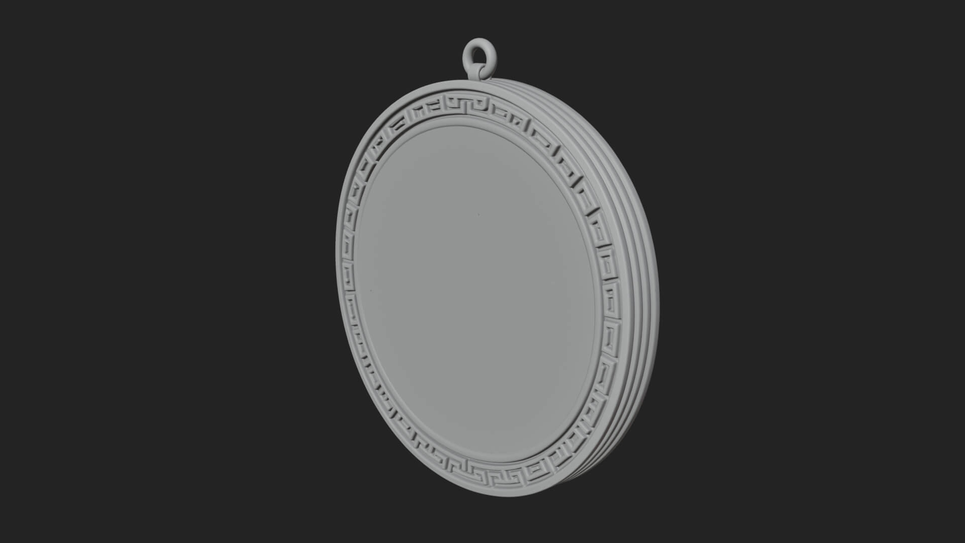 Gemini Zodiac Relief Medallion Pendant Design 8 3D Print Mod 3D Model