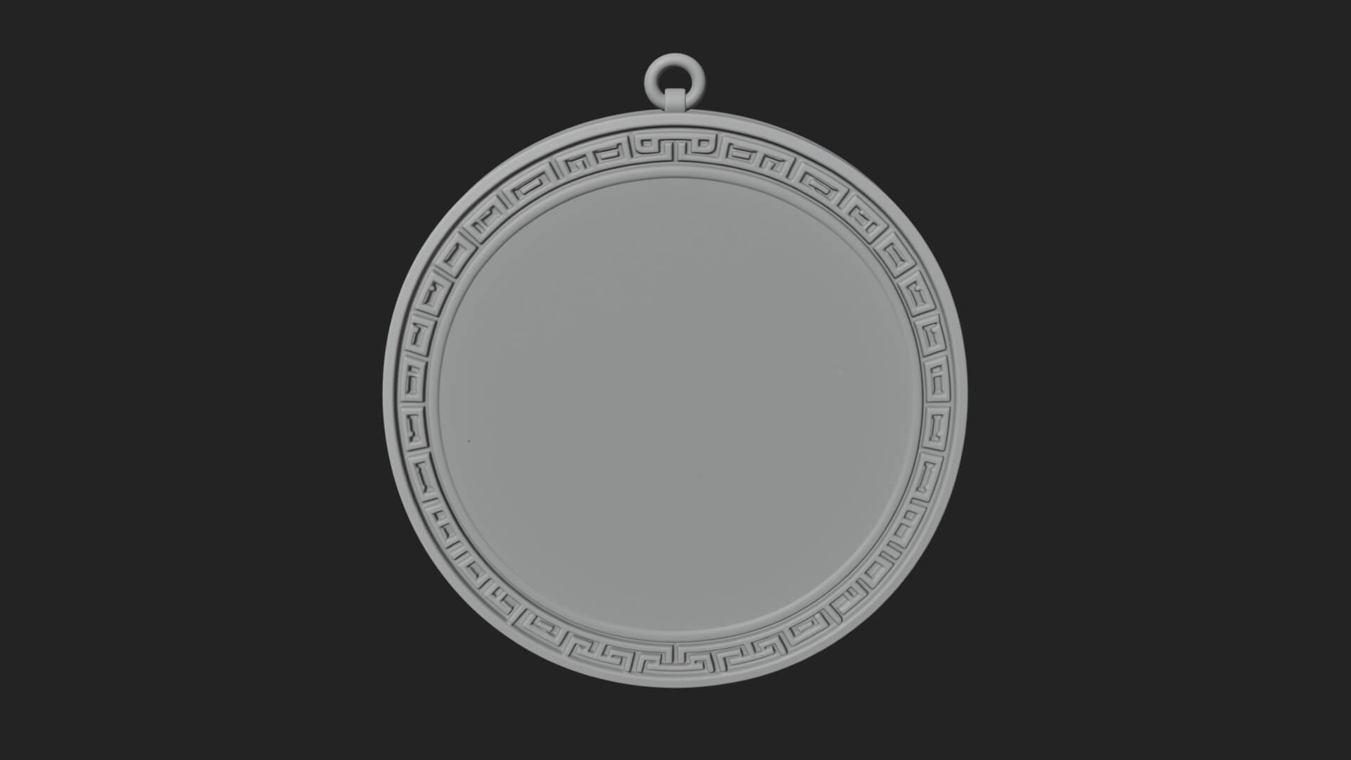 Gemini Zodiac Relief Medallion Pendant Design 8 3D Print Mod 3D Model