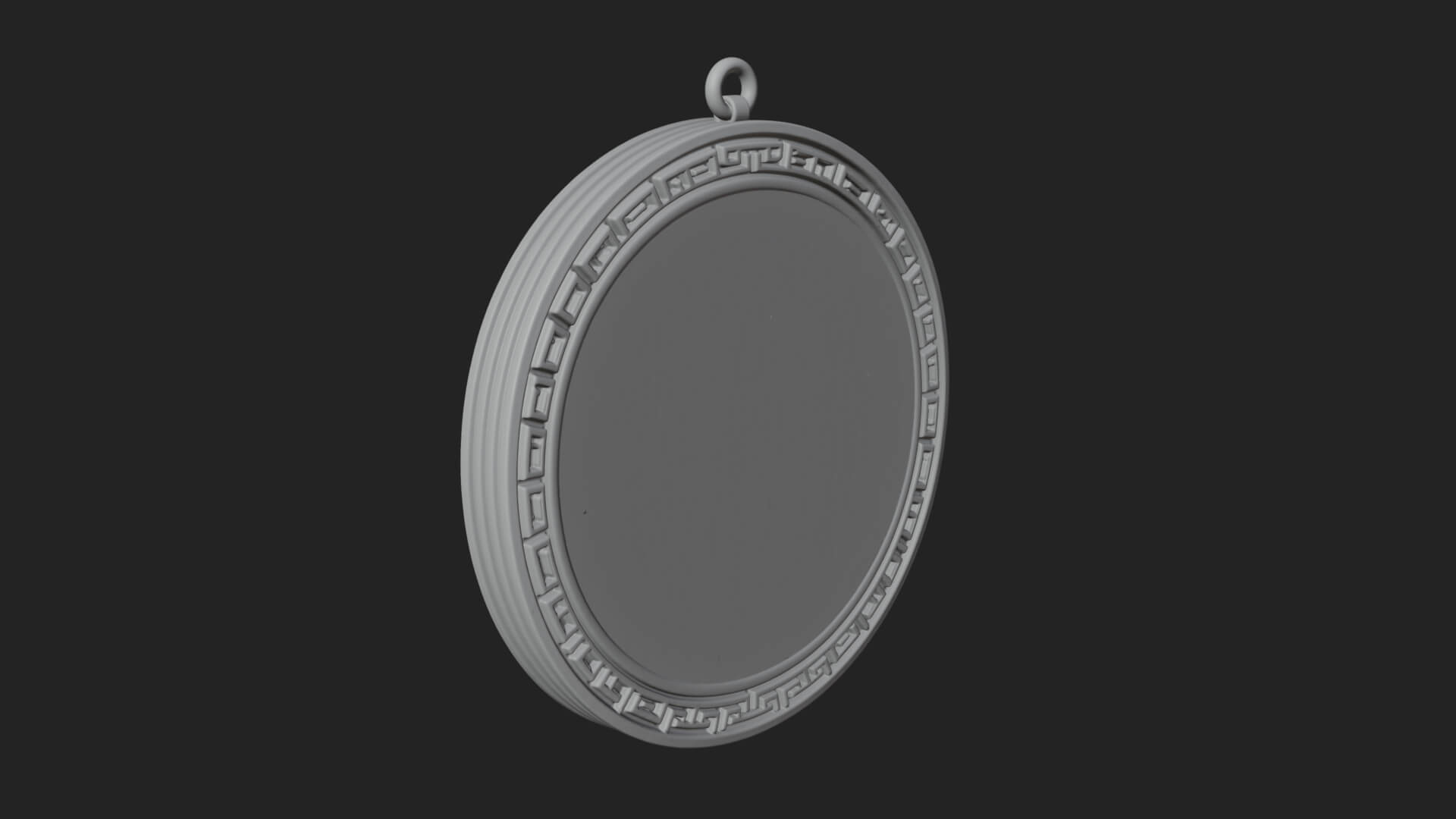 Gemini Zodiac Relief Medallion Pendant Design 8 3D Print Mod 3D Model