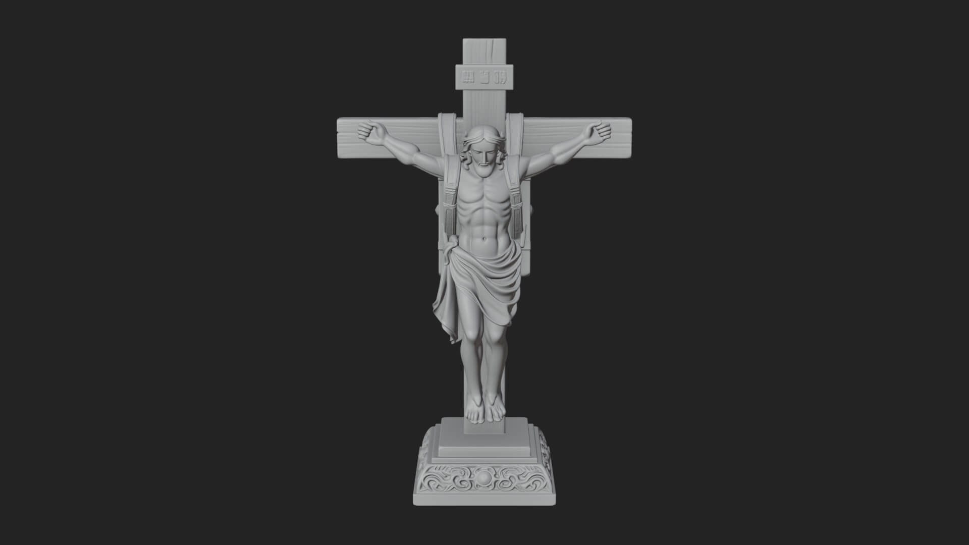 Gemmed Crucifix Cross Model Design 1 3D Print Model 3D Model