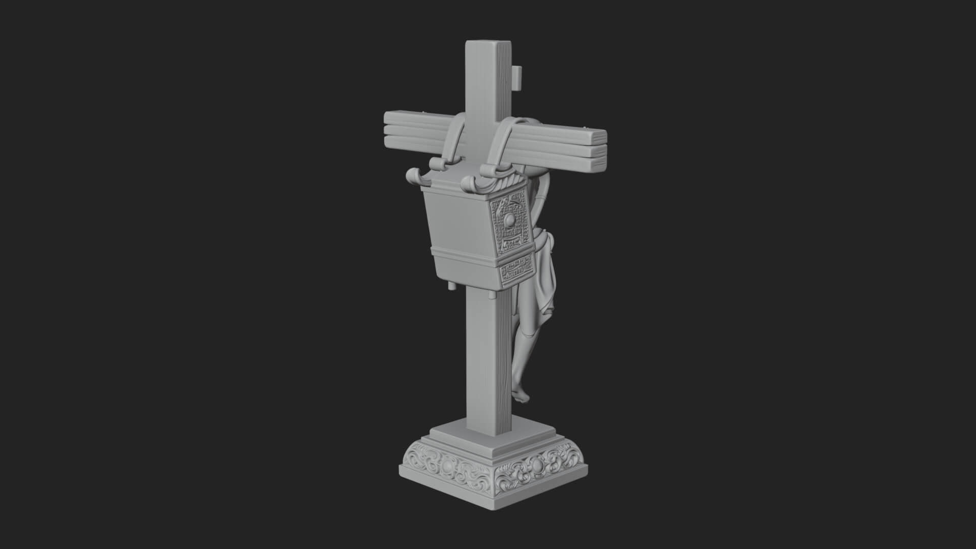 Gemmed Crucifix Cross Model Design 1 3D Print Model 3D Model
