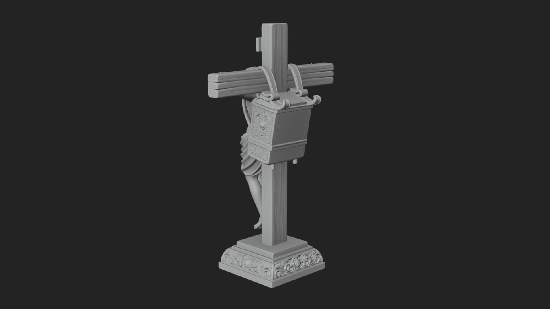Gemmed Crucifix Cross Model Design 1 3D Print Model 3D Model