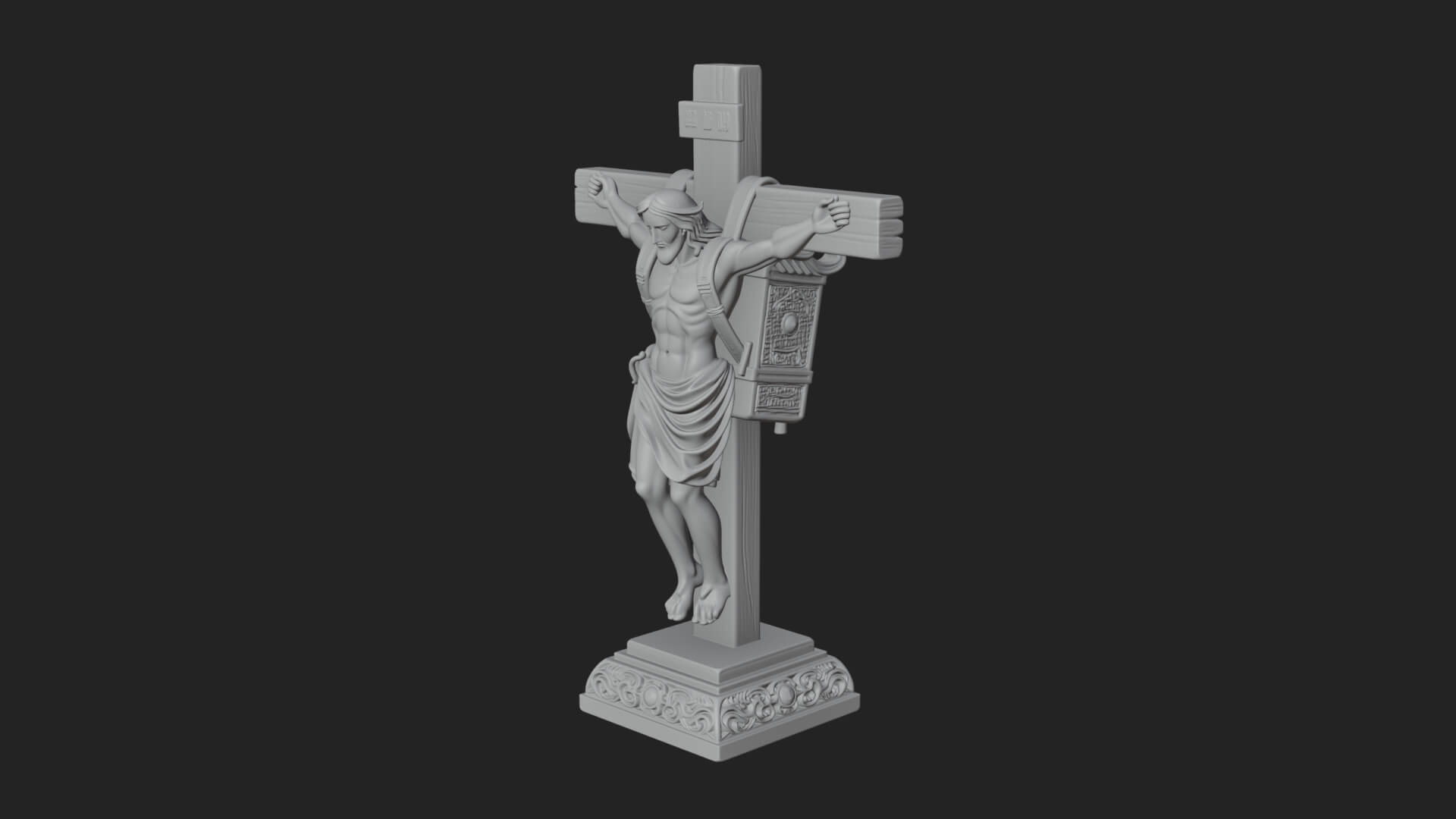 Gemmed Crucifix Cross Model Design 1 3D Print Model 3D Model