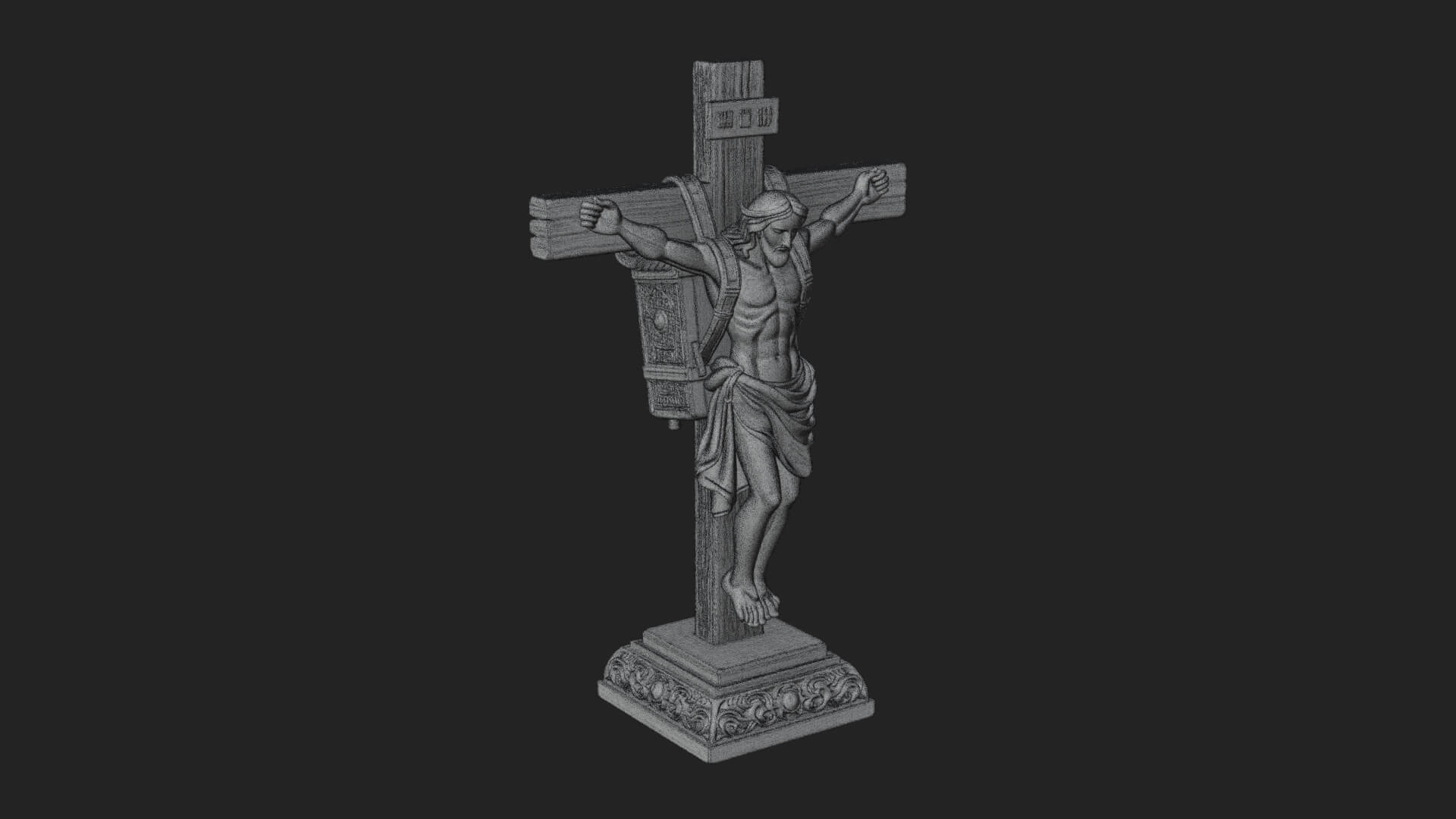 Gemmed Crucifix Cross Model Design 1 3D Print Model 3D Model