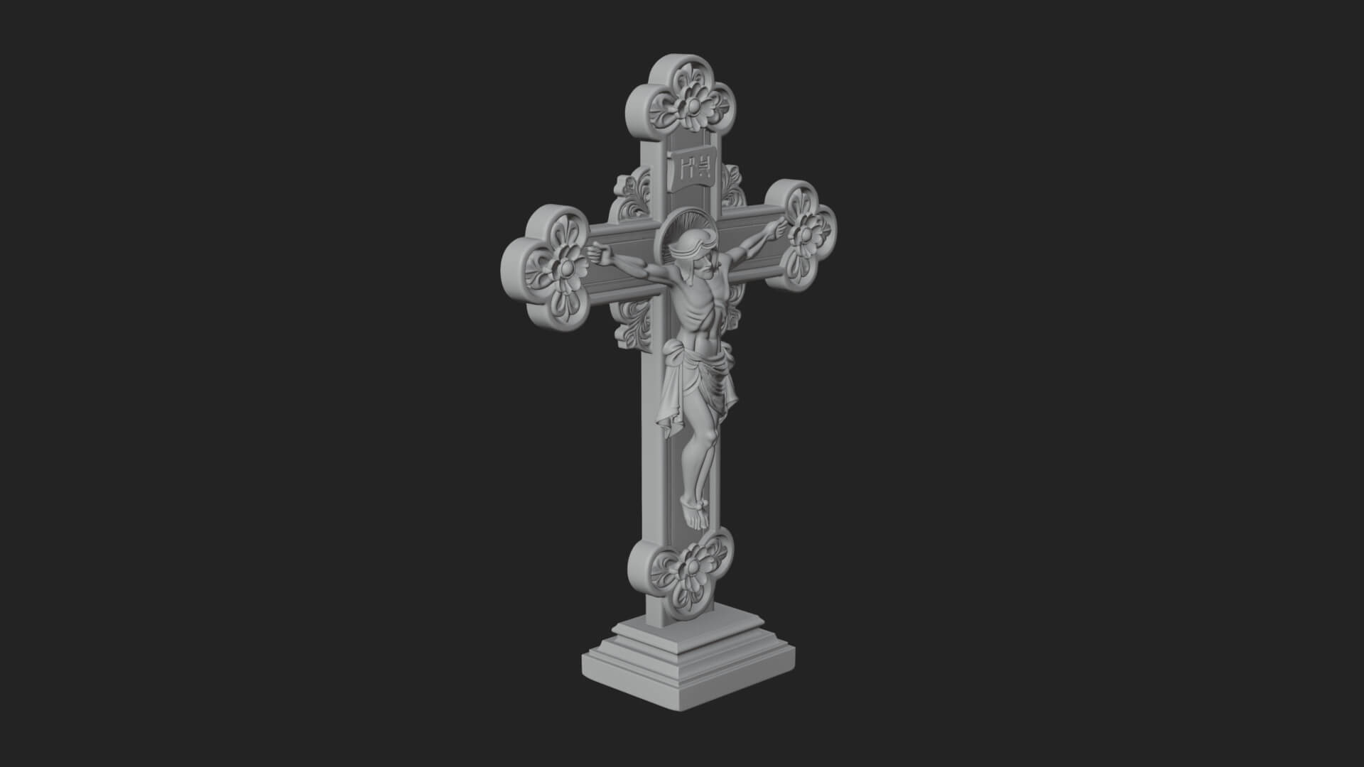 Gemmed Crucifix Cross Model Design 10 3D Print Model 3D Model
