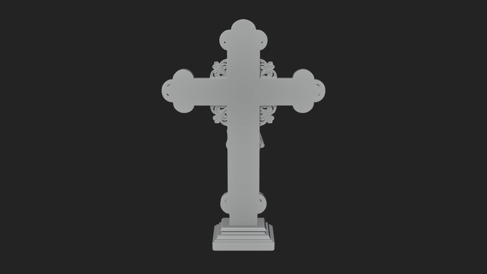 Gemmed Crucifix Cross Model Design 10 3D Print Model 3D Model