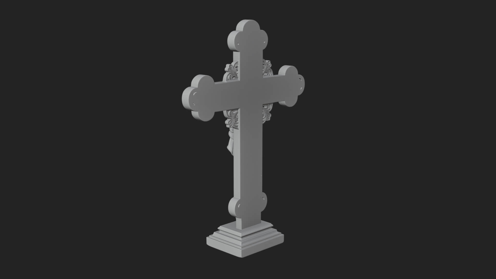 Gemmed Crucifix Cross Model Design 10 3D Print Model 3D Model