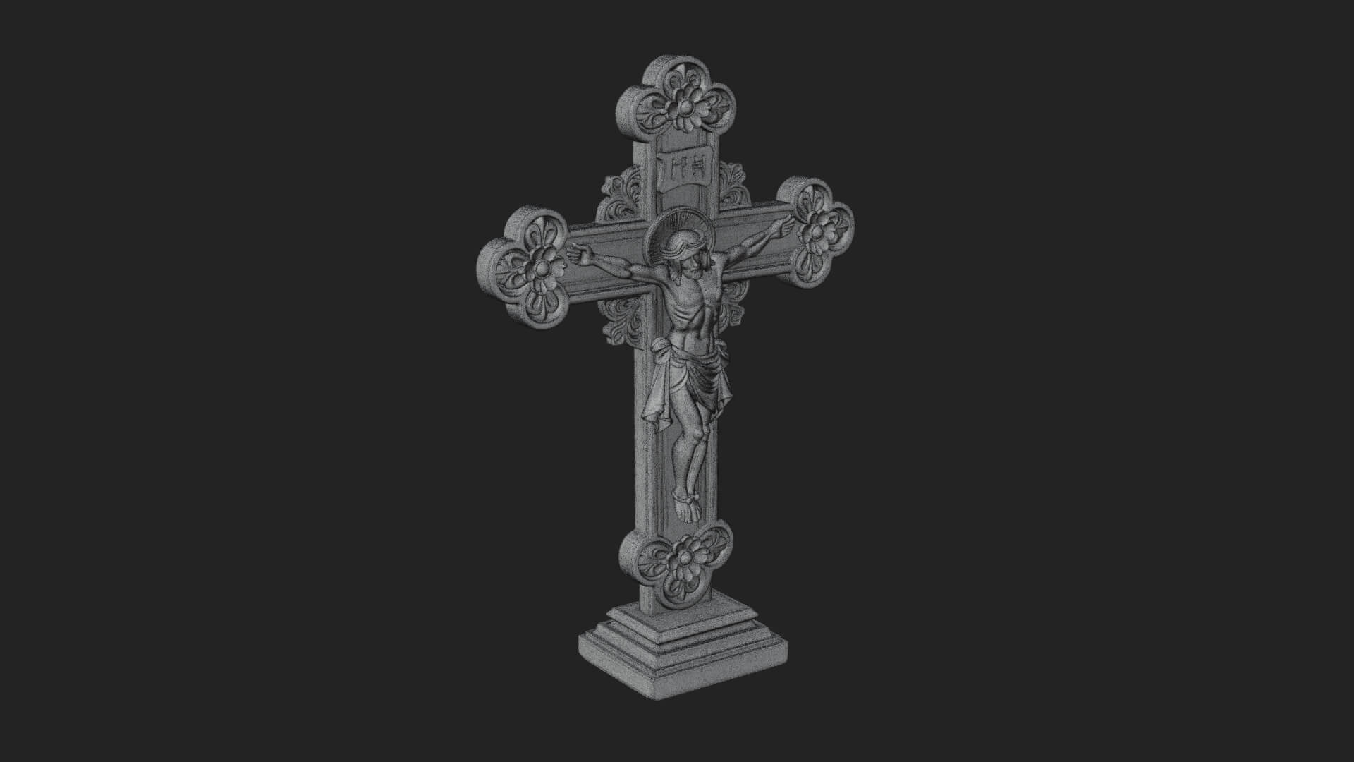 Gemmed Crucifix Cross Model Design 10 3D Print Model 3D Model