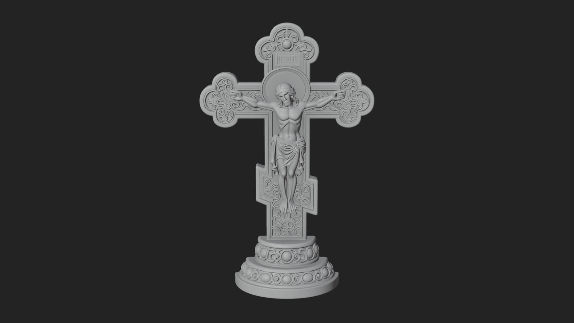 Gemmed Crucifix Cross Model Design 12 3D Print Model 3D Model