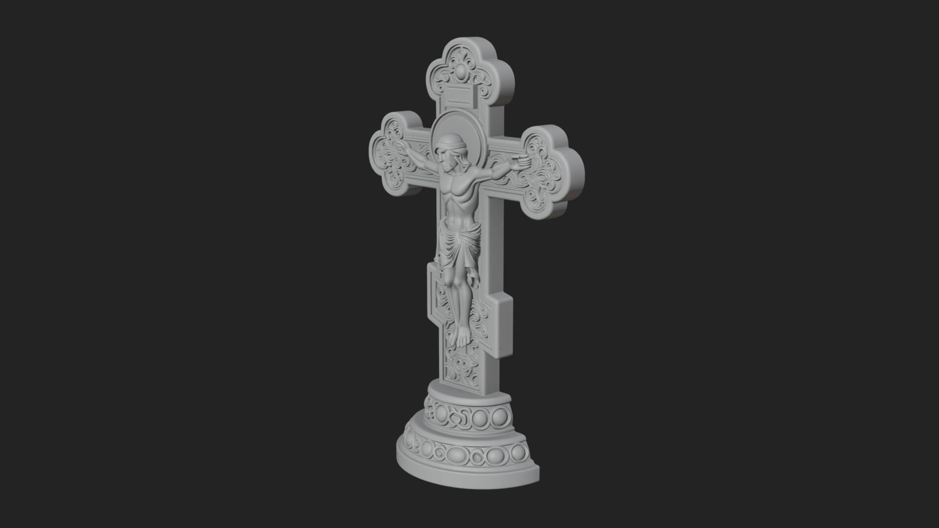 Gemmed Crucifix Cross Model Design 12 3D Print Model 3D Model