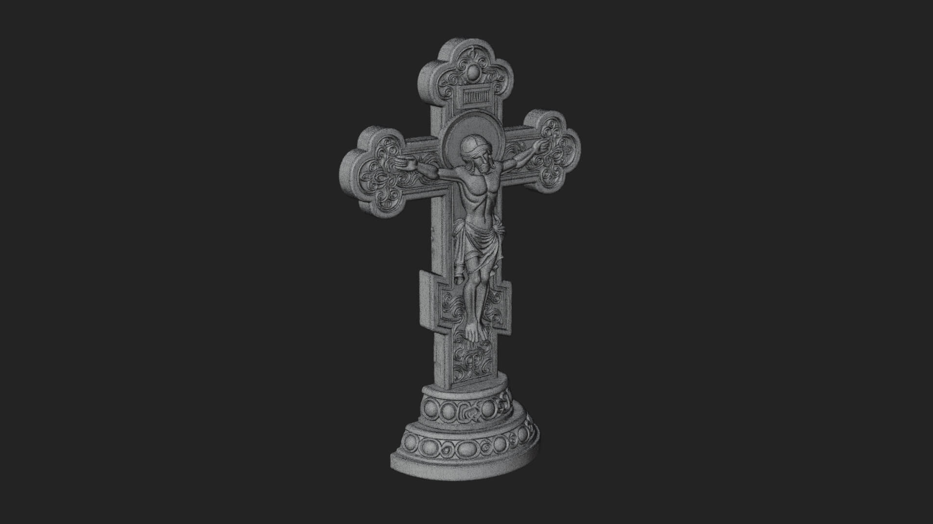 Gemmed Crucifix Cross Model Design 12 3D Print Model 3D Model