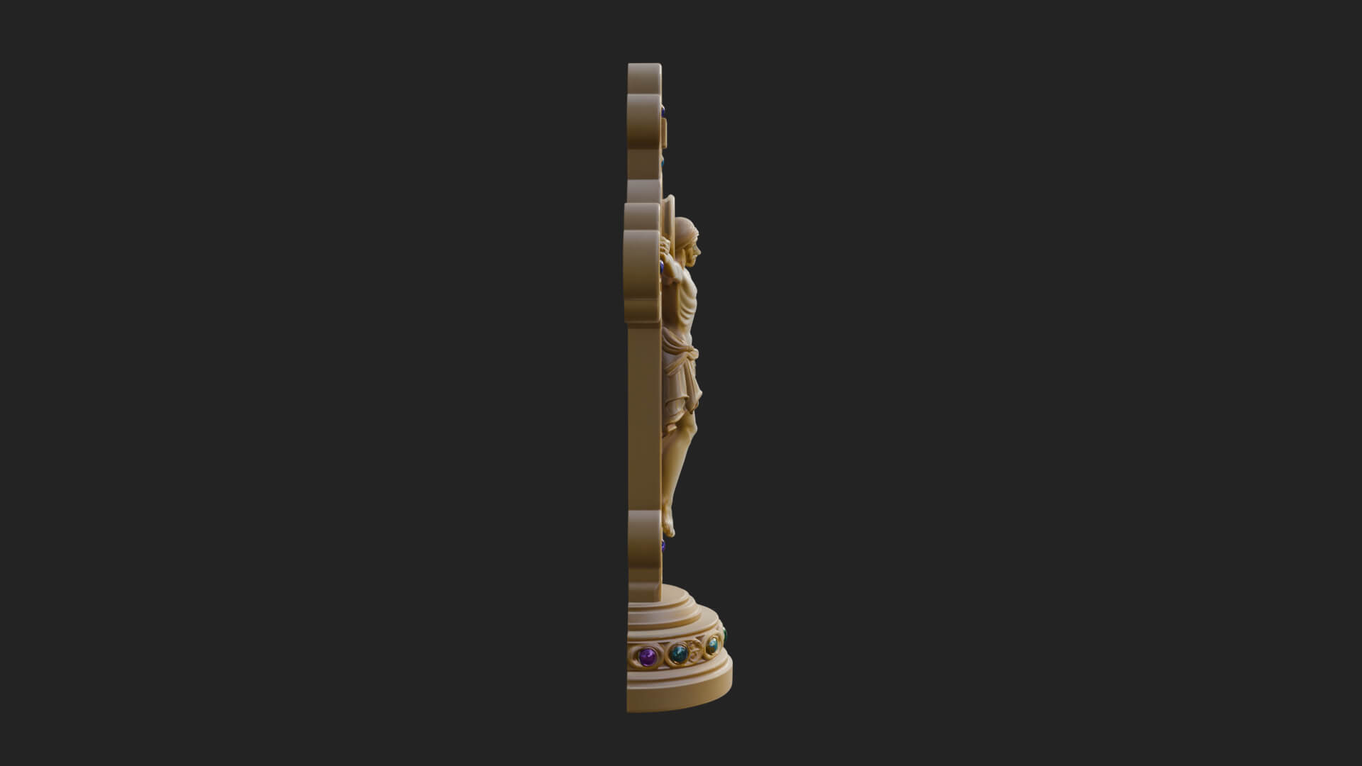 Gemmed Crucifix Cross Model Design 13 3D Print Model 3D Model