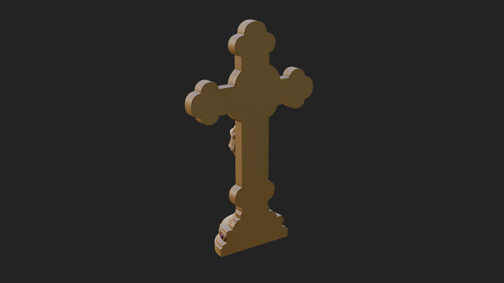 Gemmed Crucifix Cross Model Design 13 3D Print Model 3D Model