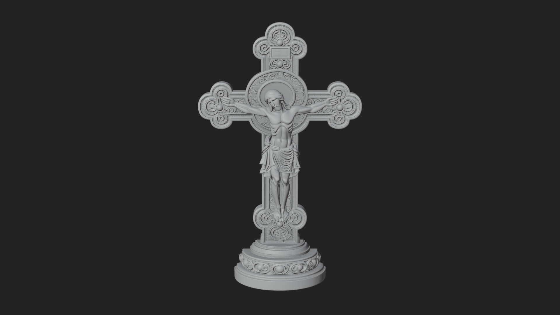 Gemmed Crucifix Cross Model Design 13 3D Print Model 3D Model