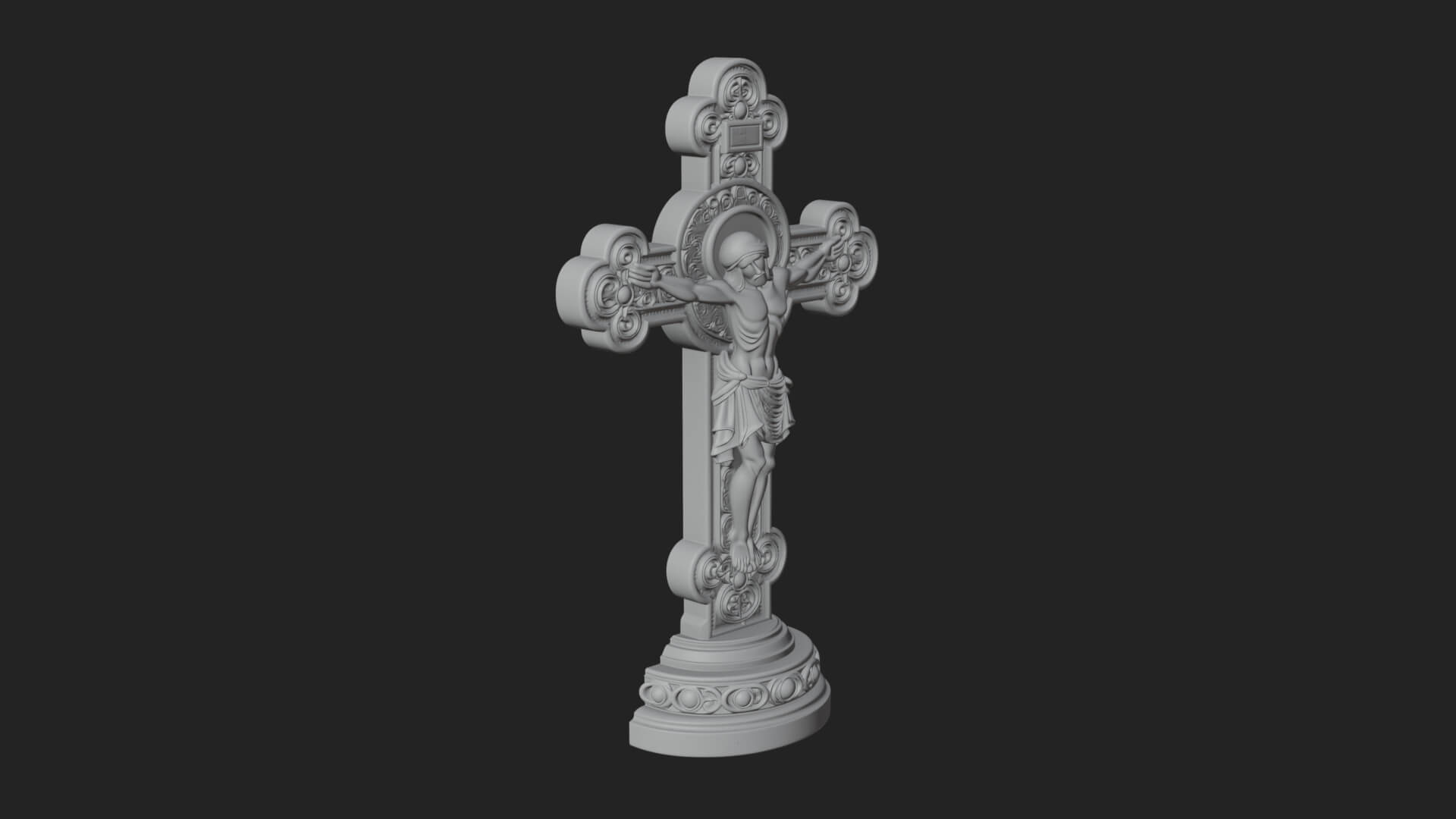 Gemmed Crucifix Cross Model Design 13 3D Print Model 3D Model