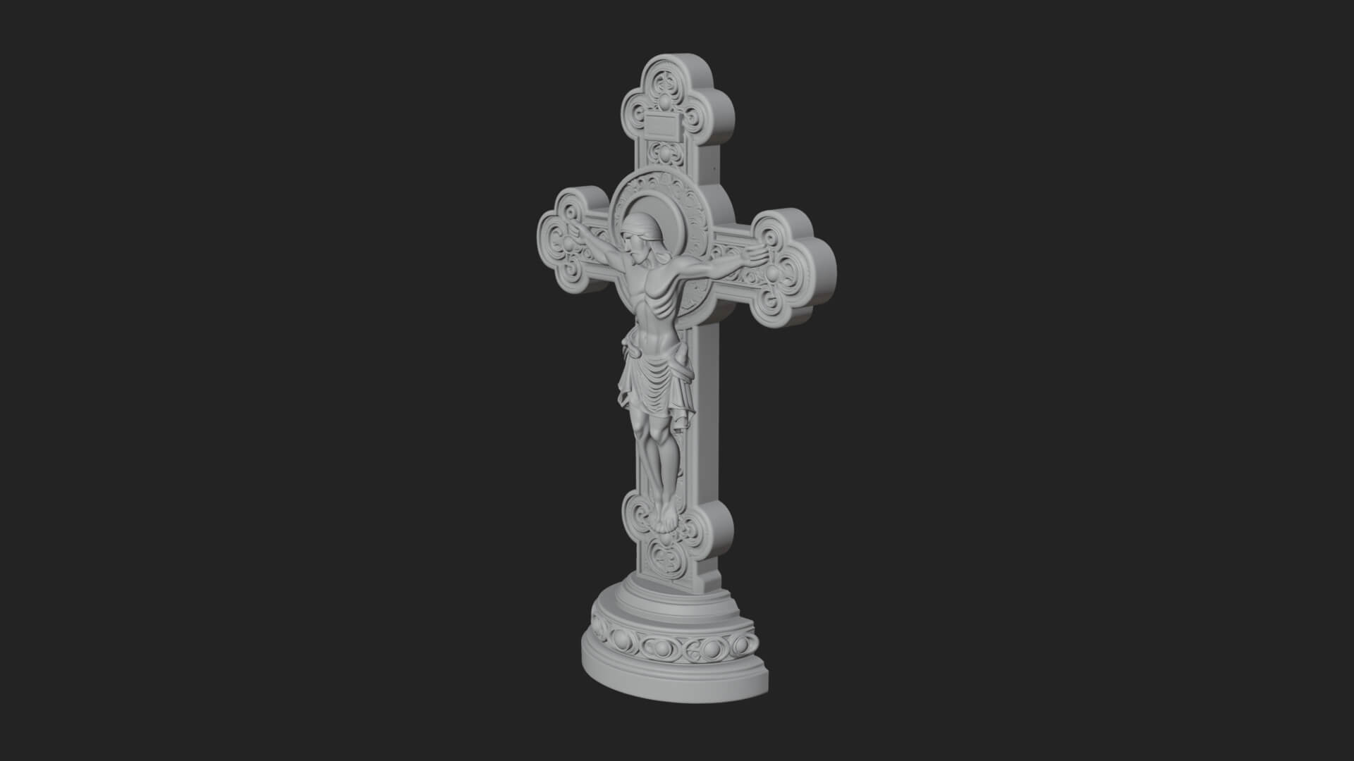 Gemmed Crucifix Cross Model Design 13 3D Print Model 3D Model
