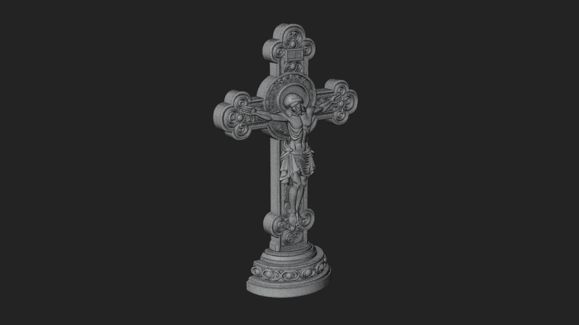 Gemmed Crucifix Cross Model Design 13 3D Print Model 3D Model