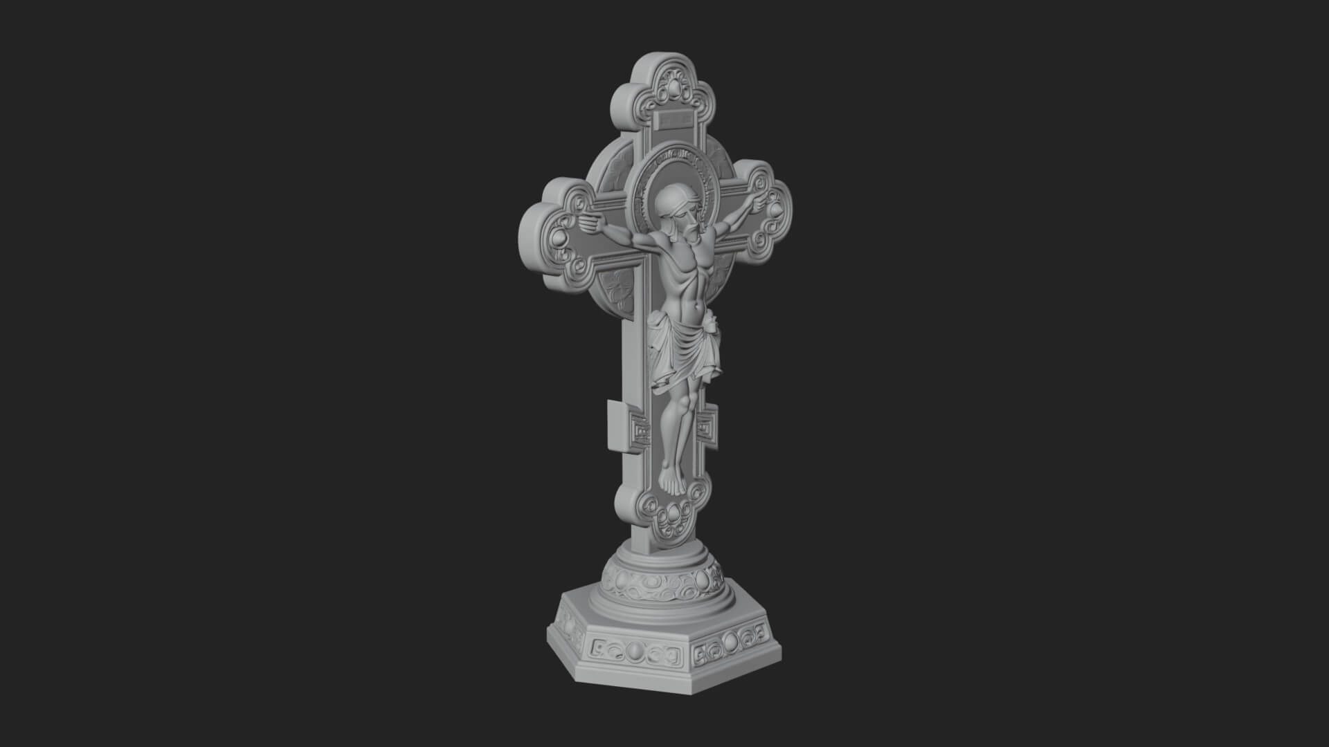 Gemmed Crucifix Cross Model Design 14 3D Print Model 3D Model