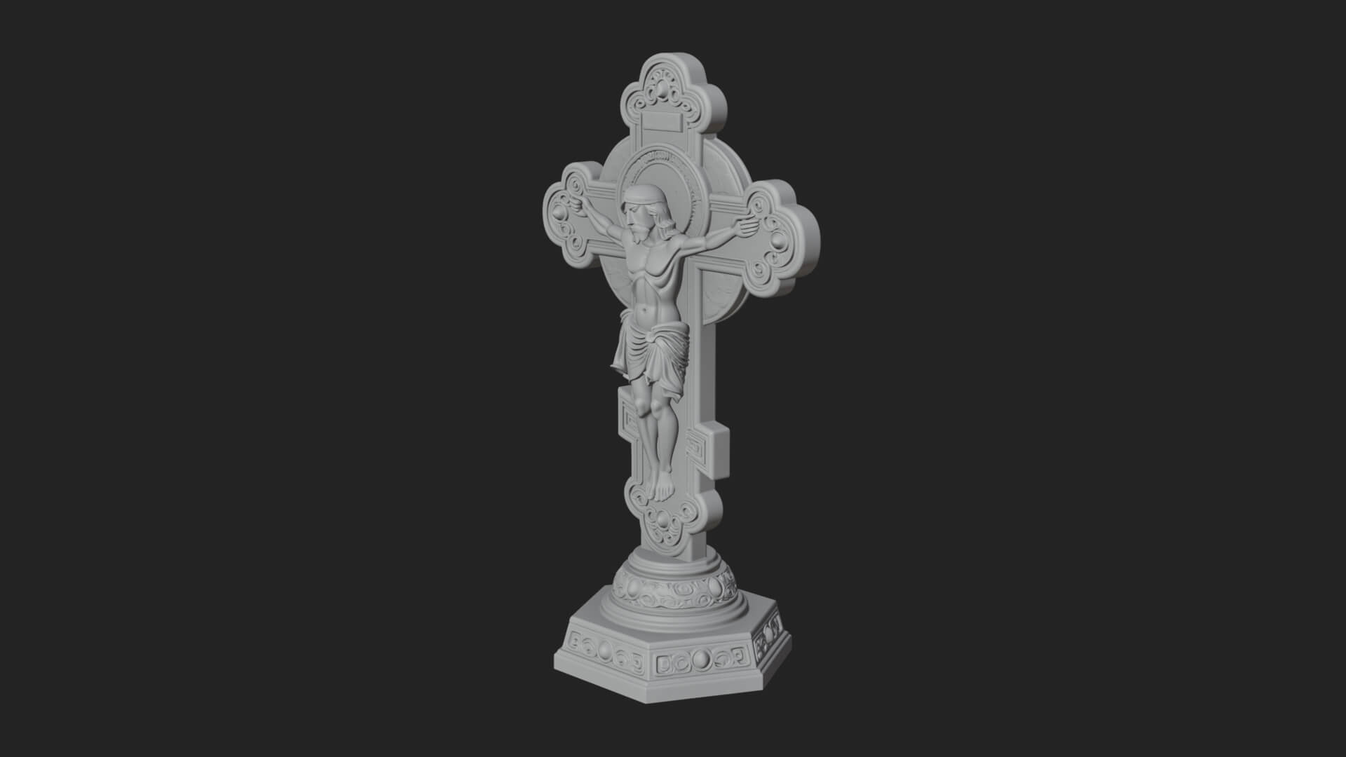 Gemmed Crucifix Cross Model Design 14 3D Print Model 3D Model