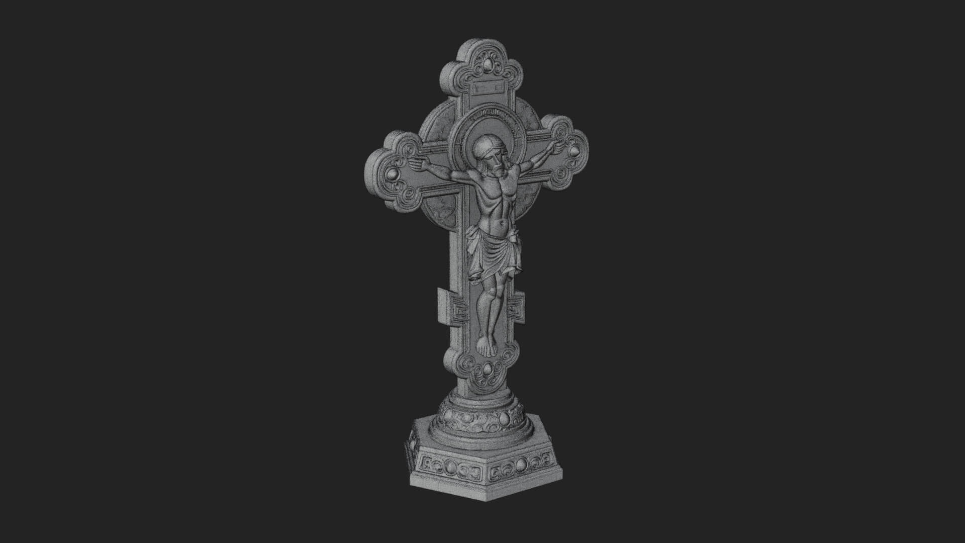 Gemmed Crucifix Cross Model Design 14 3D Print Model 3D Model