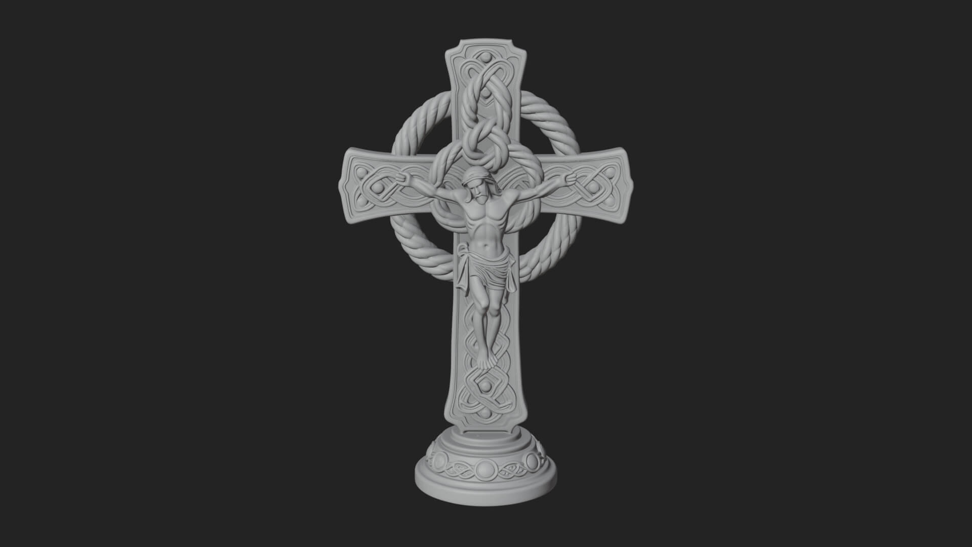Gemmed Crucifix Cross Model Design 15 3D Print Model 3D Model