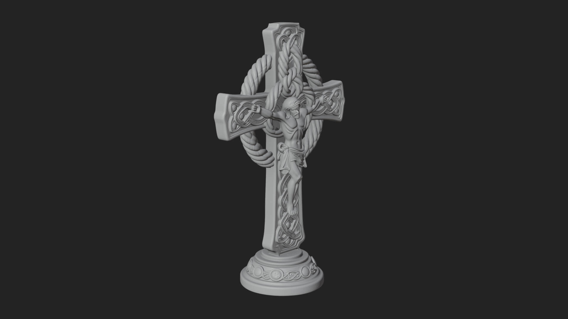 Gemmed Crucifix Cross Model Design 15 3D Print Model 3D Model