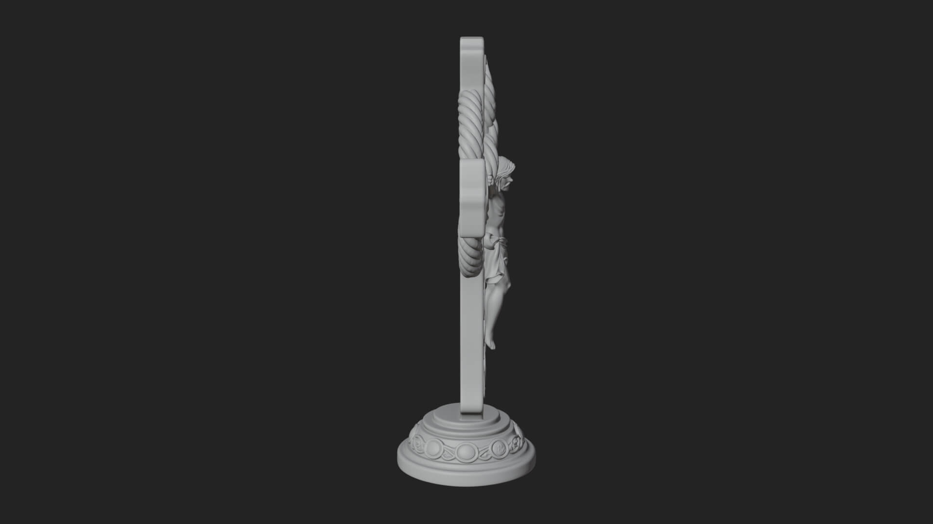 Gemmed Crucifix Cross Model Design 15 3D Print Model 3D Model