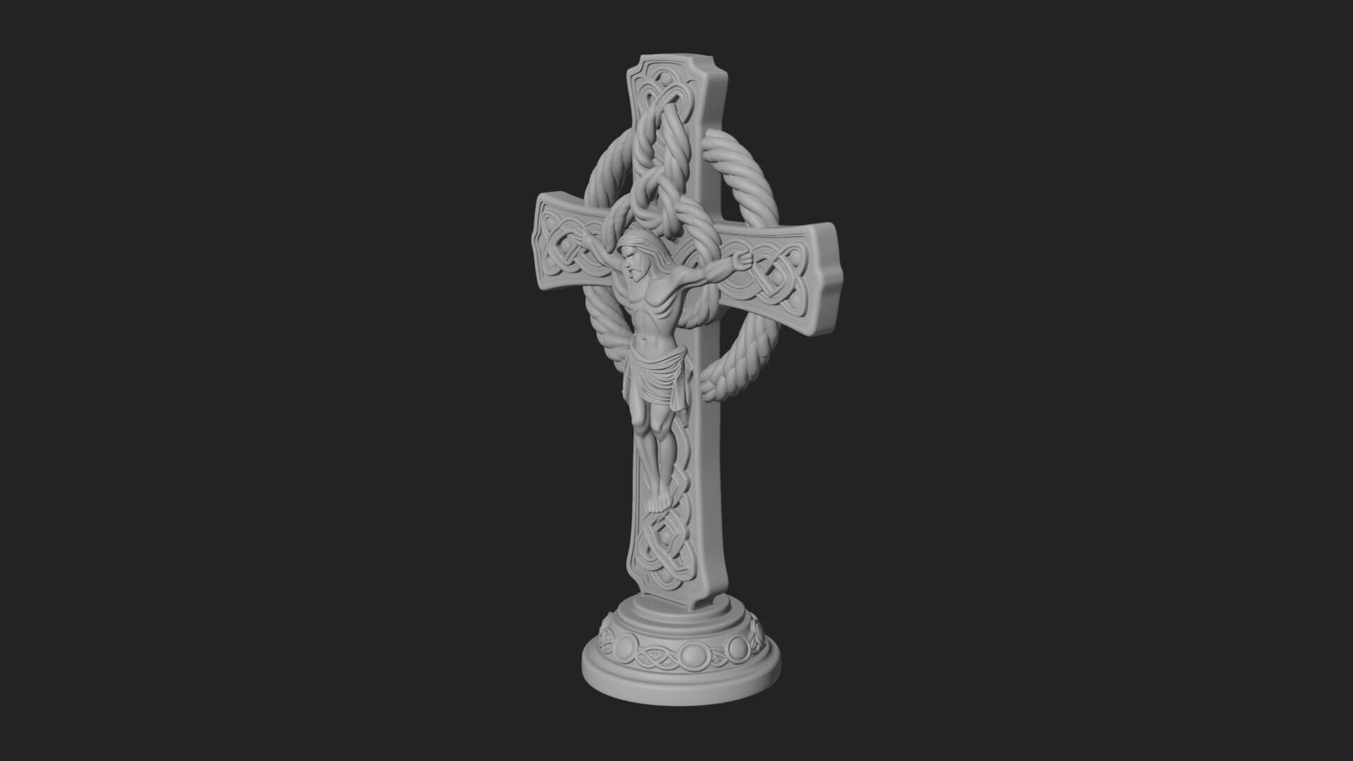 Gemmed Crucifix Cross Model Design 15 3D Print Model 3D Model