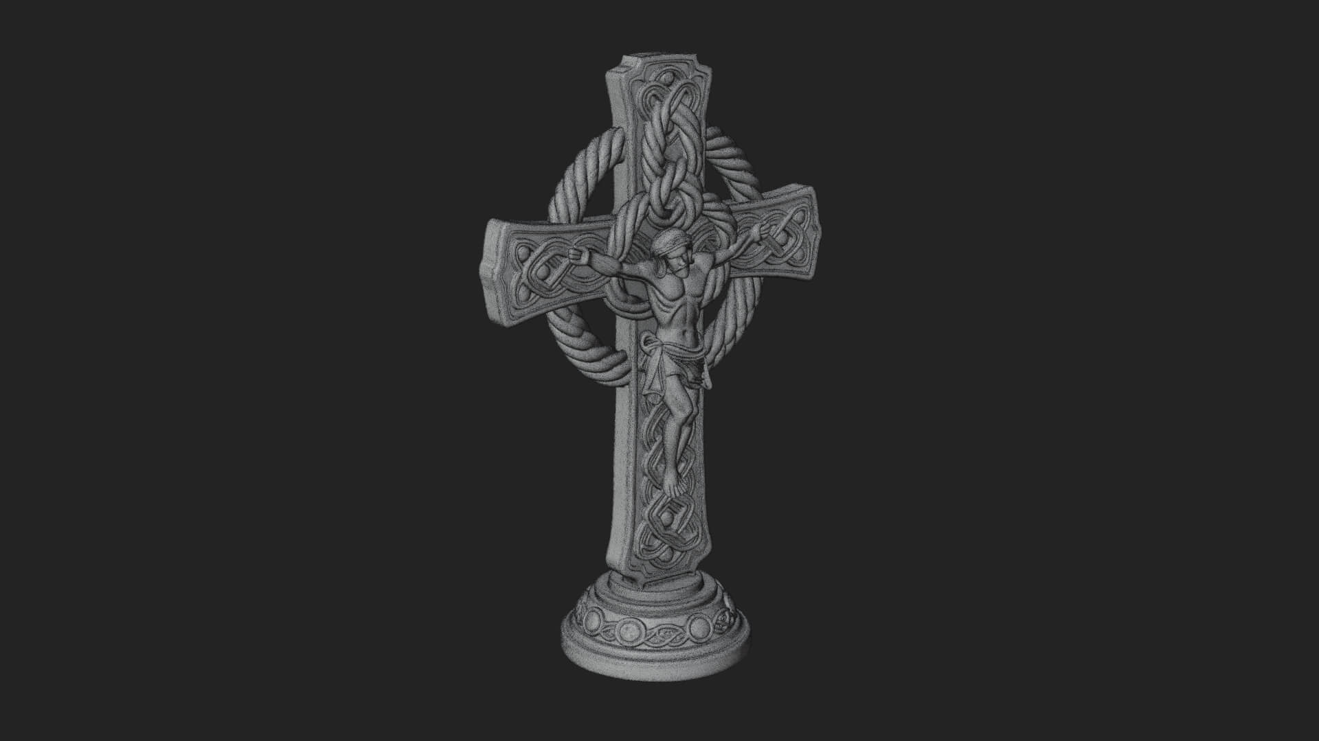 Gemmed Crucifix Cross Model Design 15 3D Print Model 3D Model