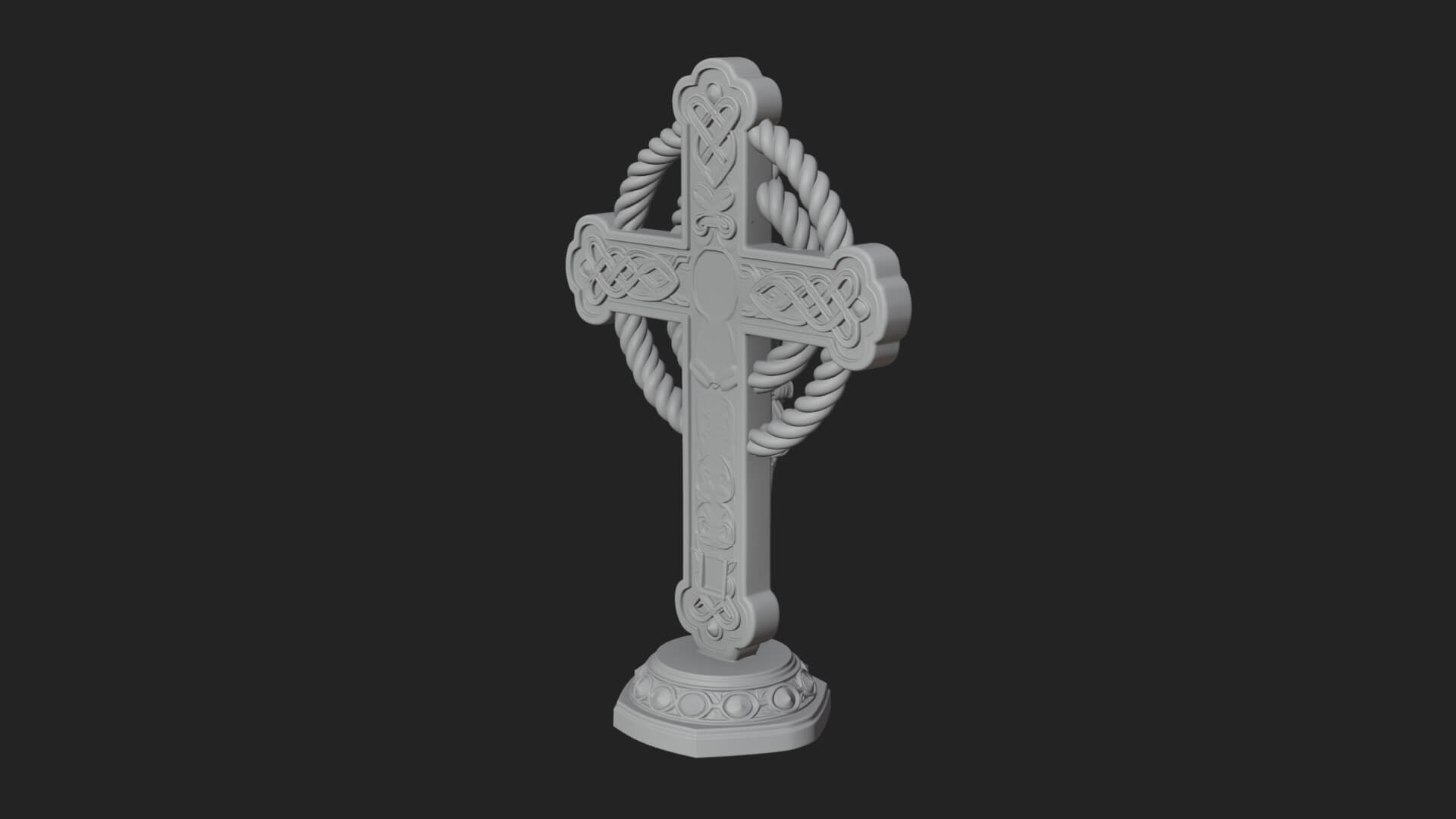 Gemmed Crucifix Cross Model Design 16 3D Print Model 3D Model