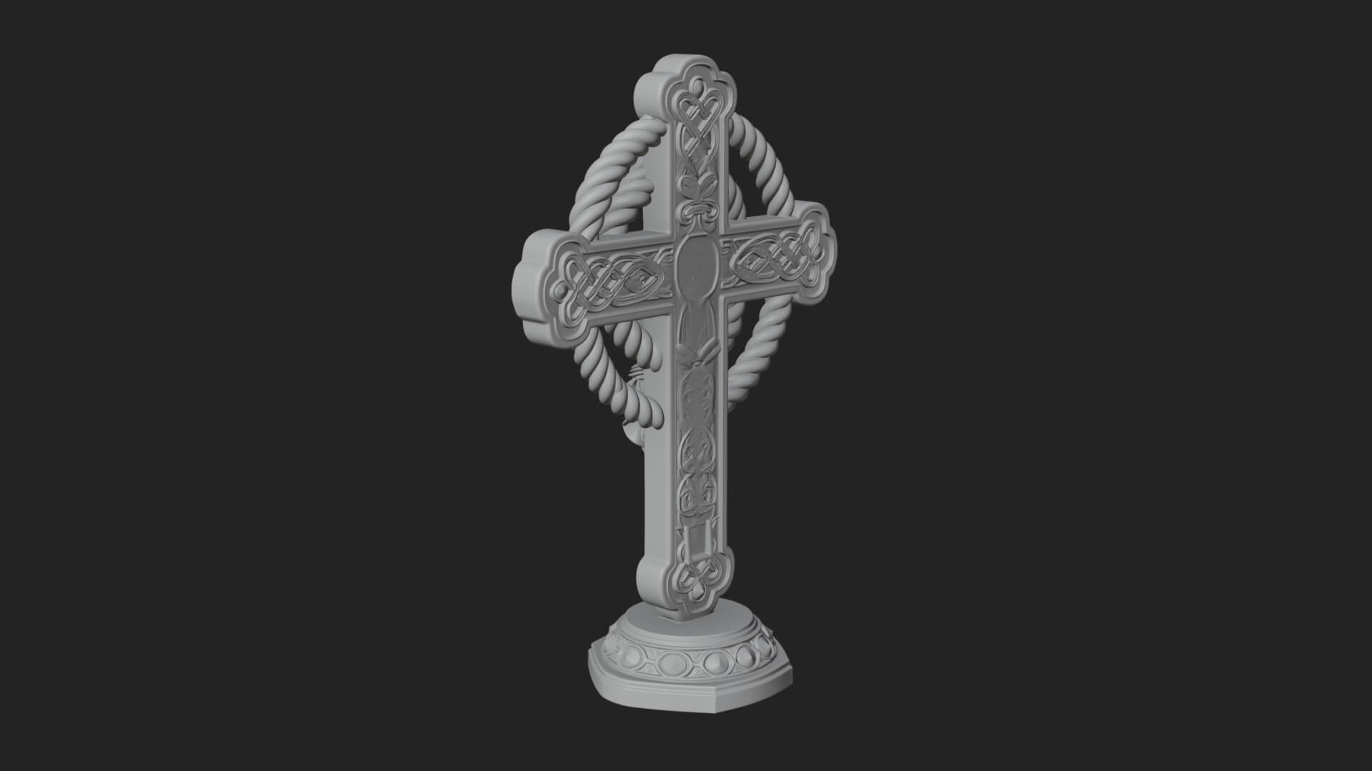 Gemmed Crucifix Cross Model Design 16 3D Print Model 3D Model